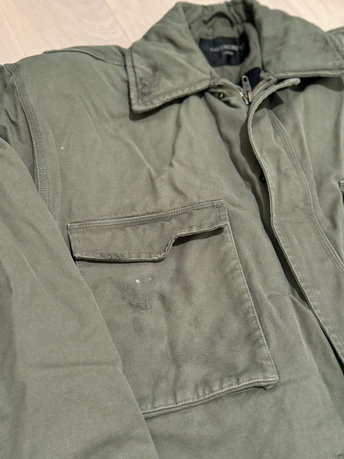 Balenciaga 💥$6.5K VALUE💥 Distressed Cotton-Canvas Coat Size US XL / EU 56 / 4 - 11 Thumbnail