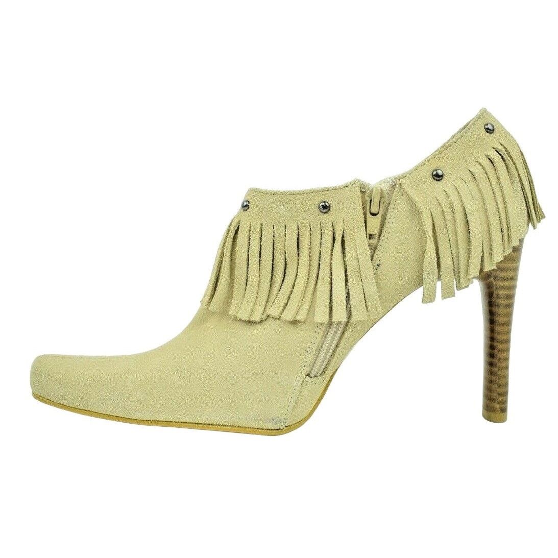Other MIA Womens US Size 9 Hunter Tan Suede Leather Fringe Ankle B Size US 9 / IT 39 - 6 Thumbnail
