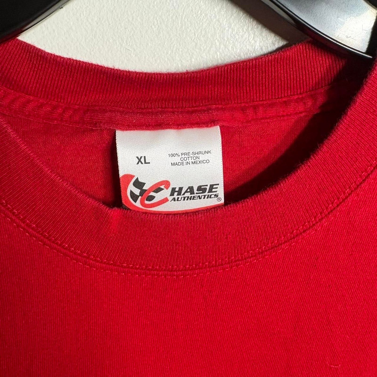 Chase Authentics Vintage chase authentic dale earnhardt Jr NASCAR red T-shirt Size US XL / EU 56 / 4 - 5 Thumbnail
