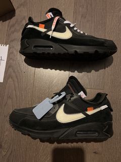 Off white nike air max 90 black on sale resell