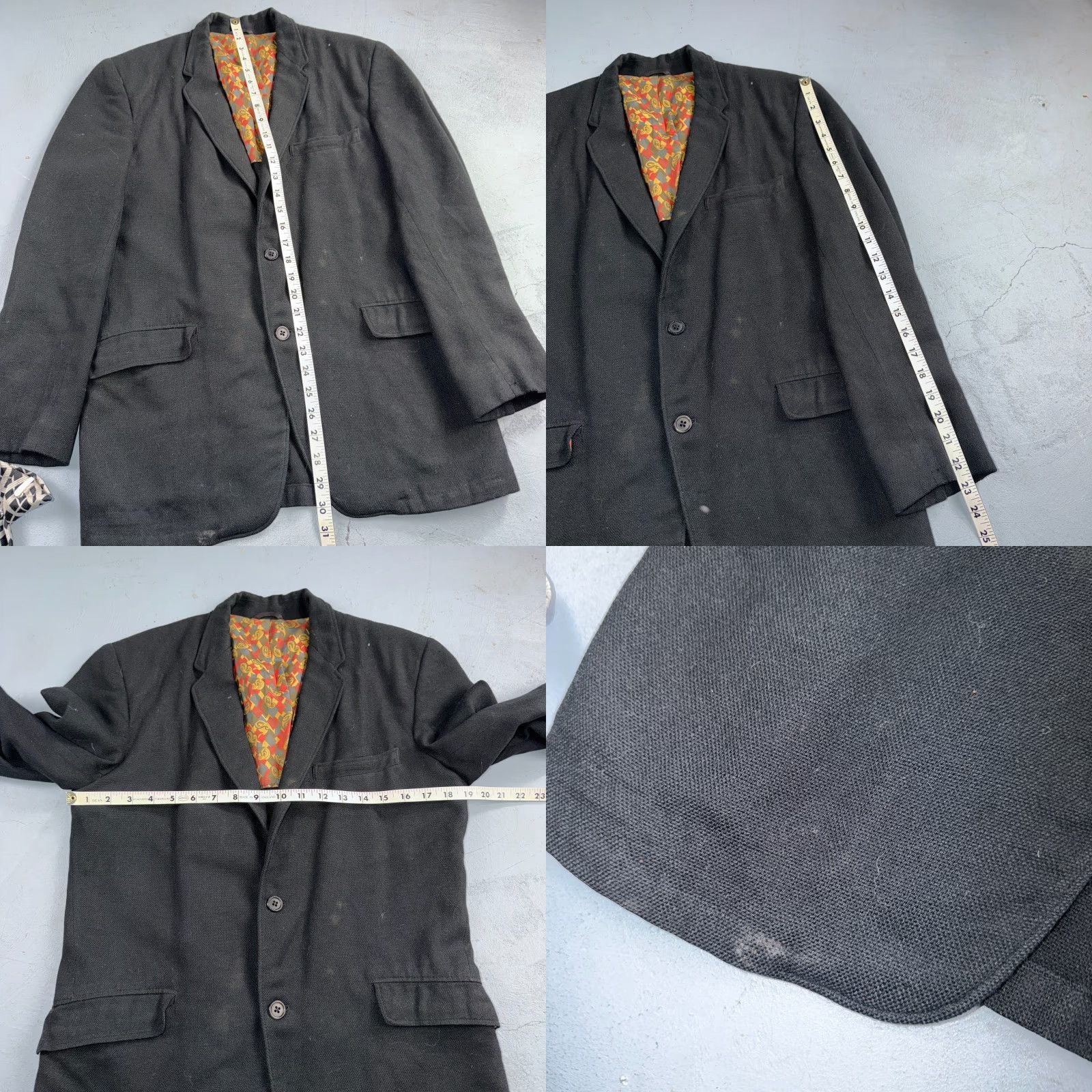 Vintage VTG Mens 1950s 1960s Suit Jacket Coat Blazer Rockabilly Wool Union Black 36R Size 36R - 8 Thumbnail
