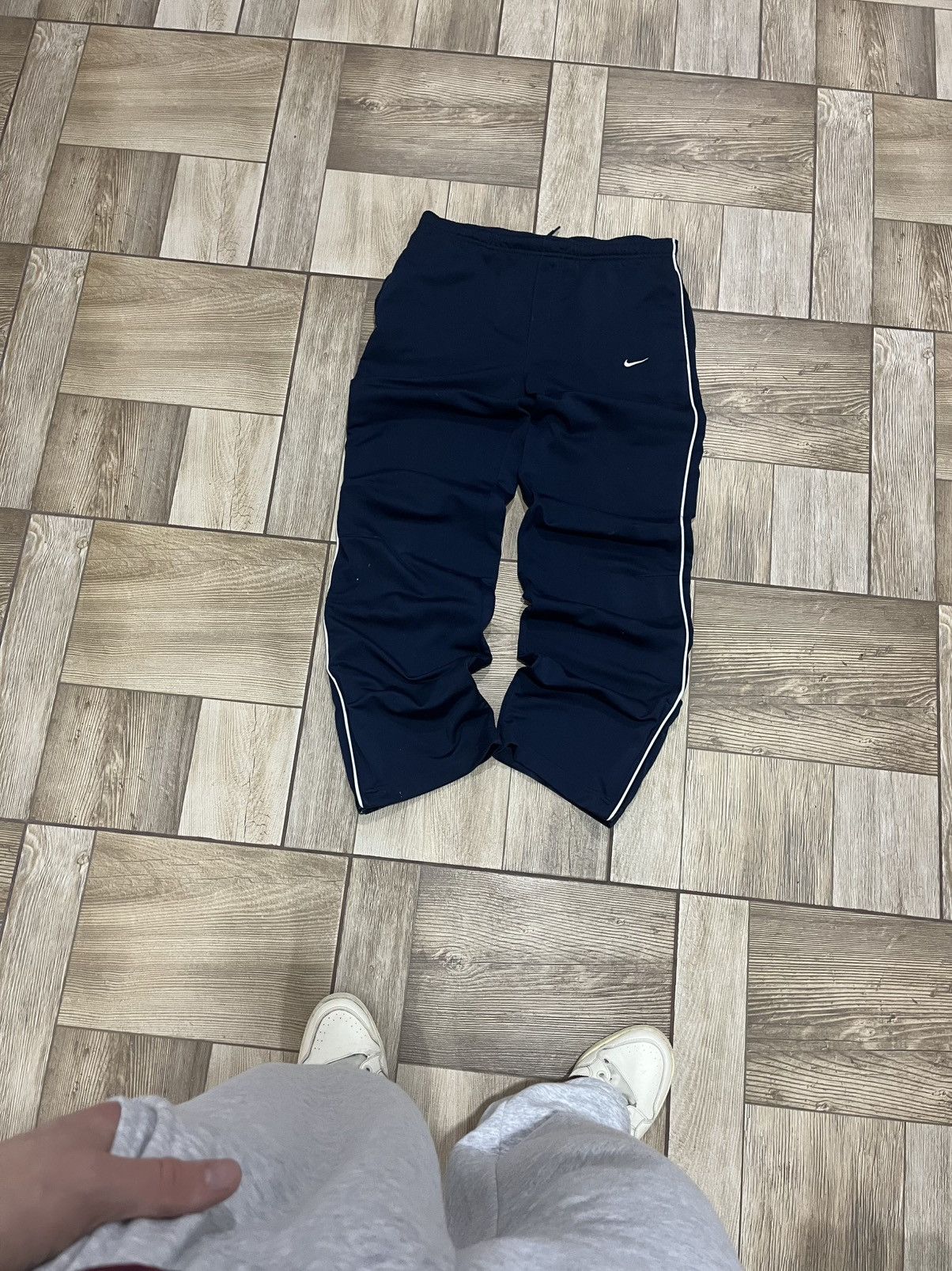 Nike 💎 vintage nike y2k baggy track pants (navy blue) Size US 30 / EU 46 - 1 Thumbnail