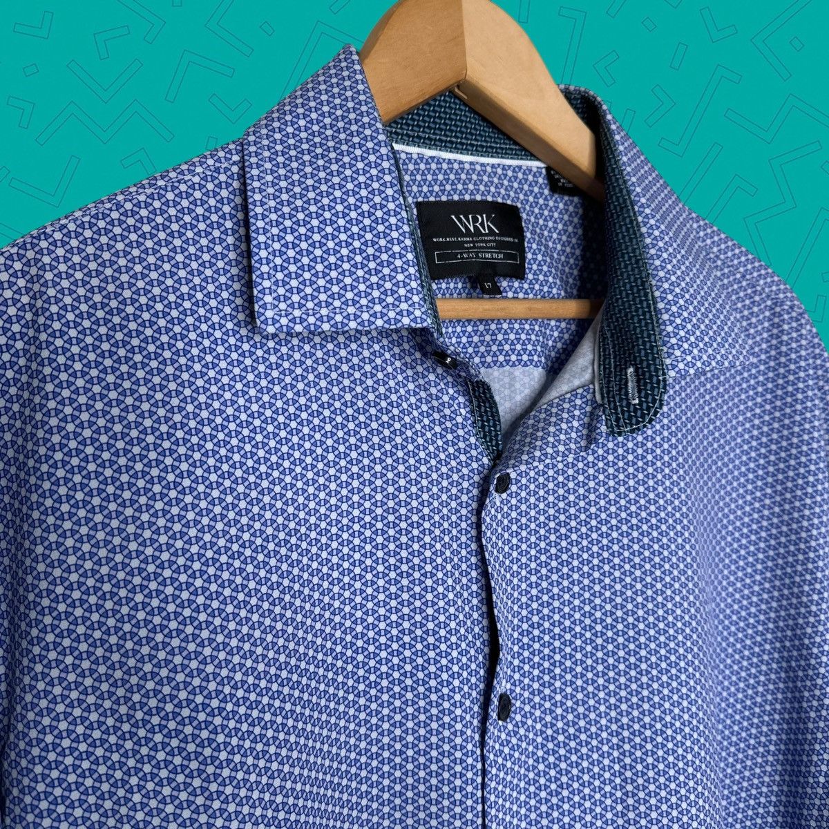 W.R.K. WRK 4 Way Stretch Button Down Shirt Size US XL / EU 56 / 4 - 1 Thumbnail