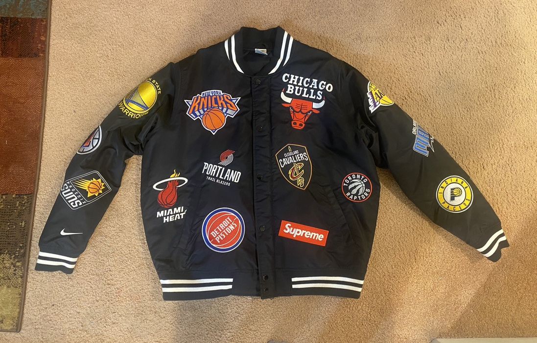 Supreme Supreme NBA Basketball Black Jacket Large | Grailed