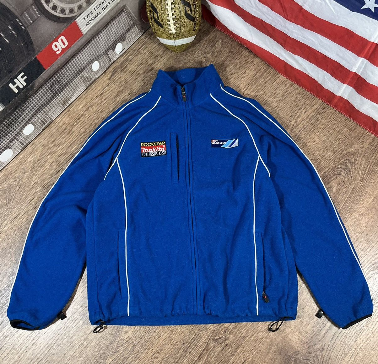 Vintage Vintage Suzuki Racing Fleece Jacket Size US L / EU 52-54 / 3 - 1 Thumbnail