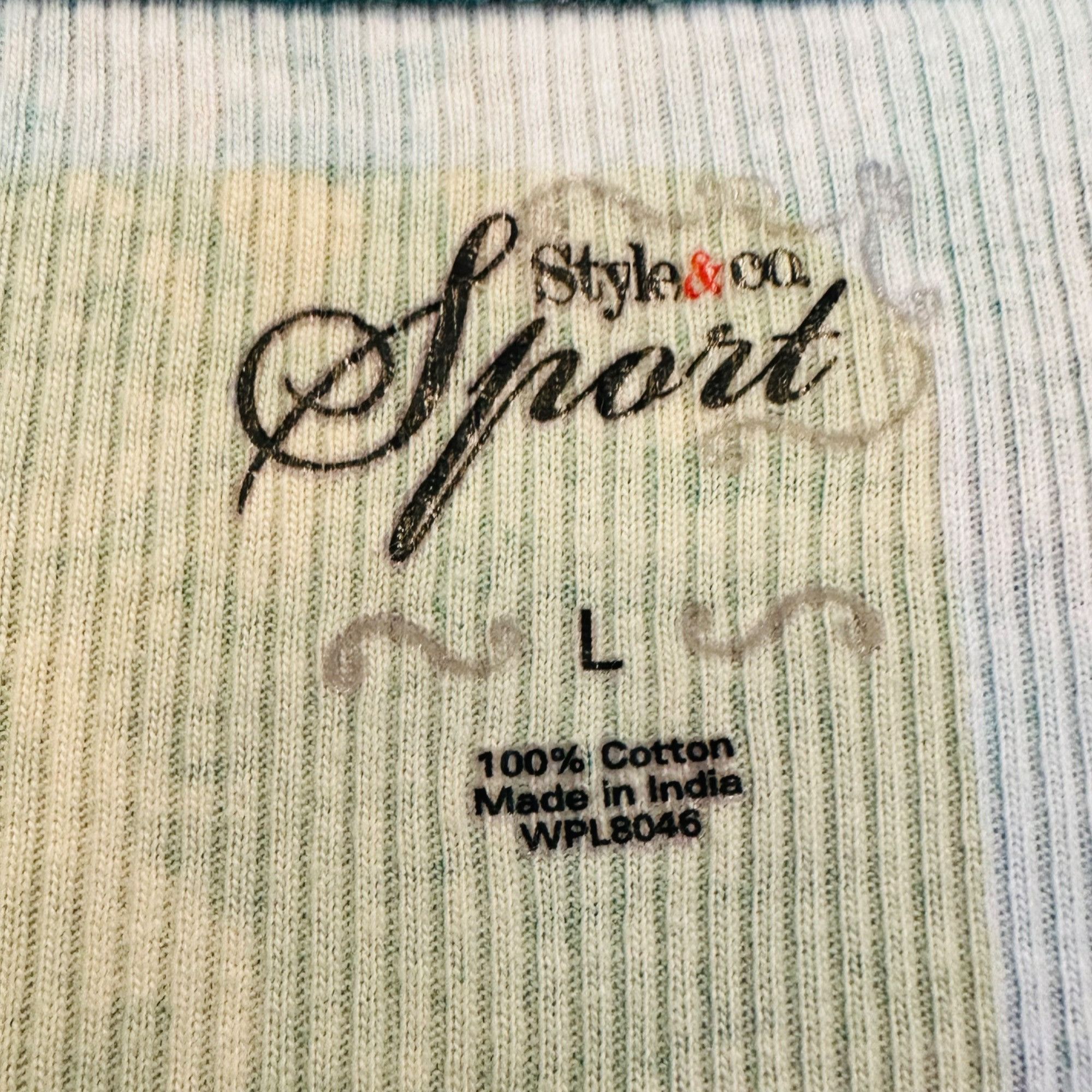Other ✨Style & Co Sport Sz L Women's L Long Sleeve Embellished Flo Size L / US 10 / IT 46 - 3 Thumbnail