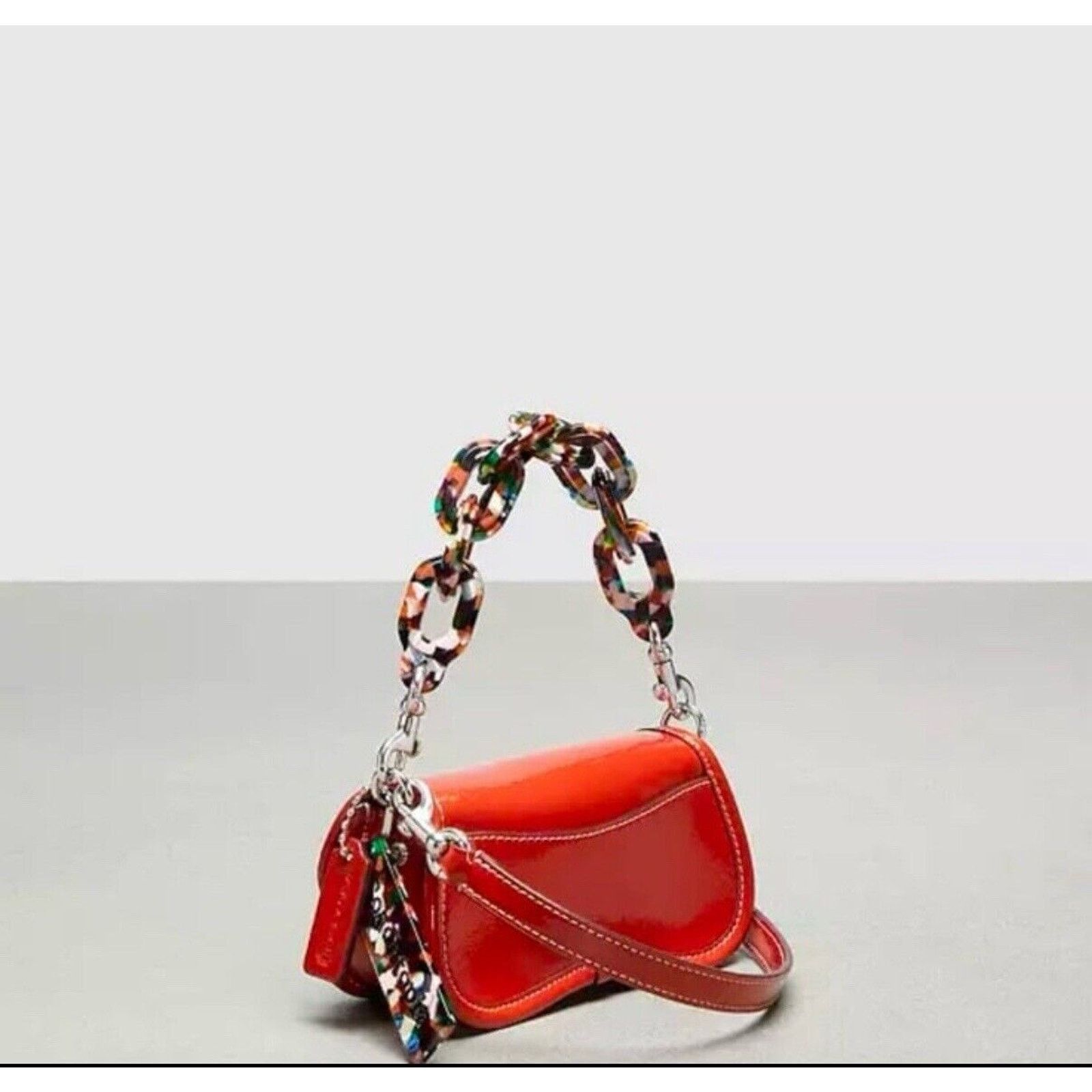 Coach NWT Coach CQ853 DEEP ORANGE MINI Wavy Dinky Crossbody Bag Size ONE SIZE - 7 Thumbnail