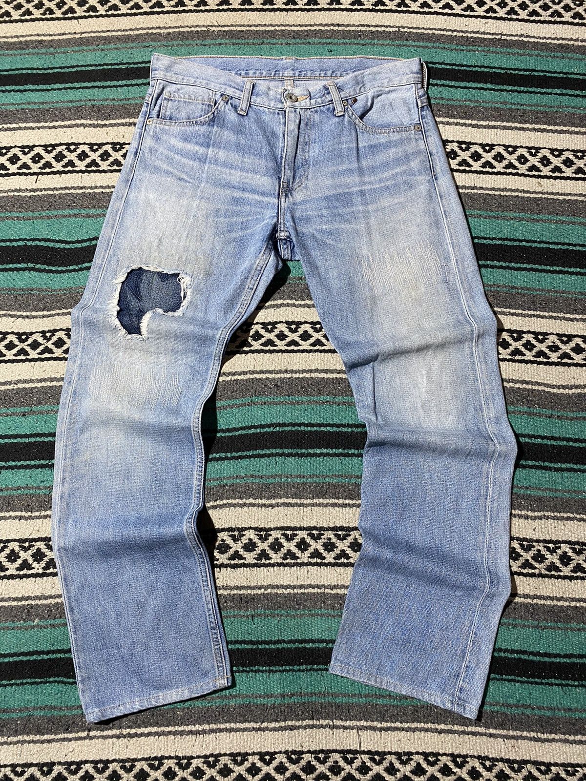 Bape Bape Damage Denim Size 32" / US 10 / IT 46 - 2 Thumbnail