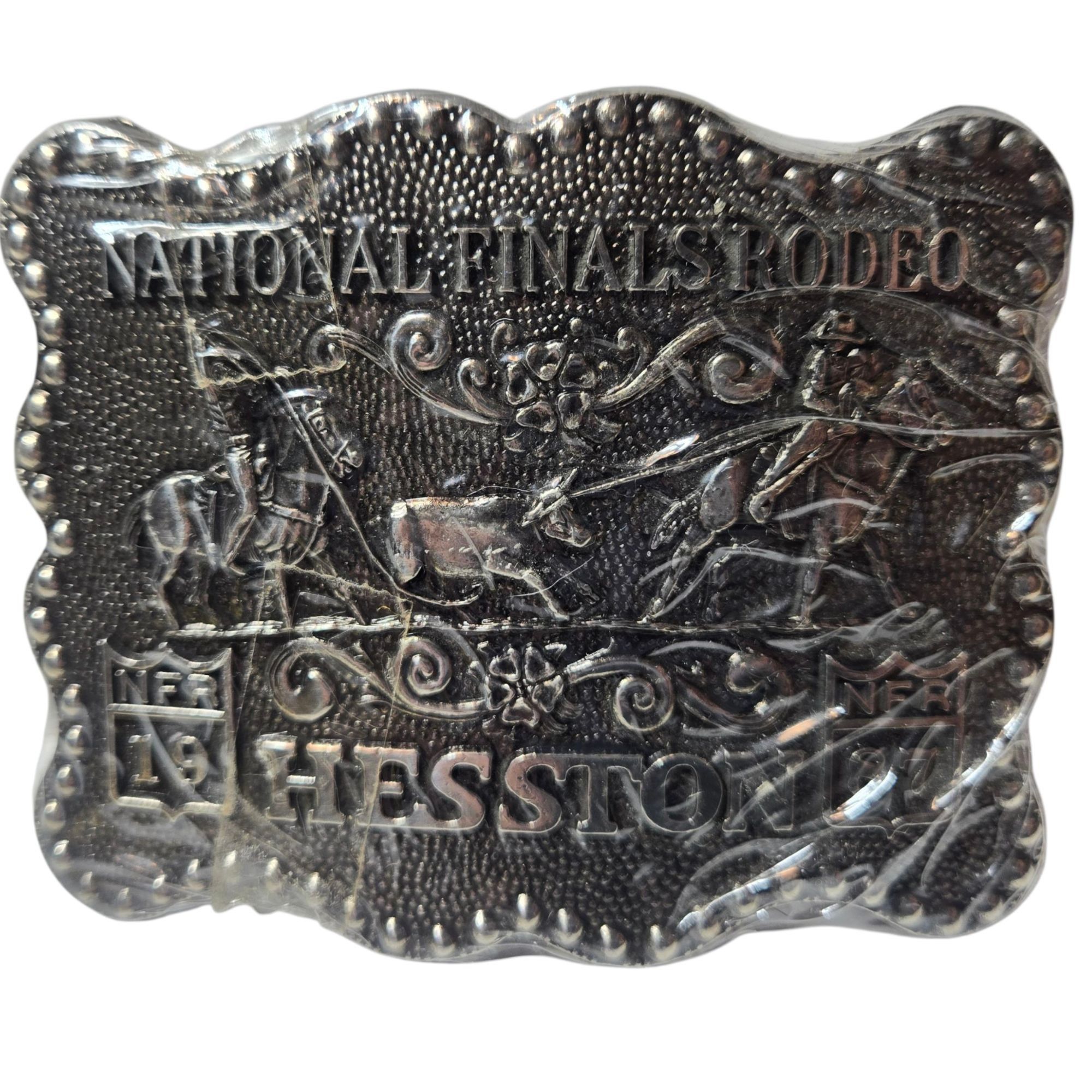 Other 1987 NFR Rodeo Belt Buckle NOS Team Roping National Finals C Size ONE SIZE - 7 Thumbnail