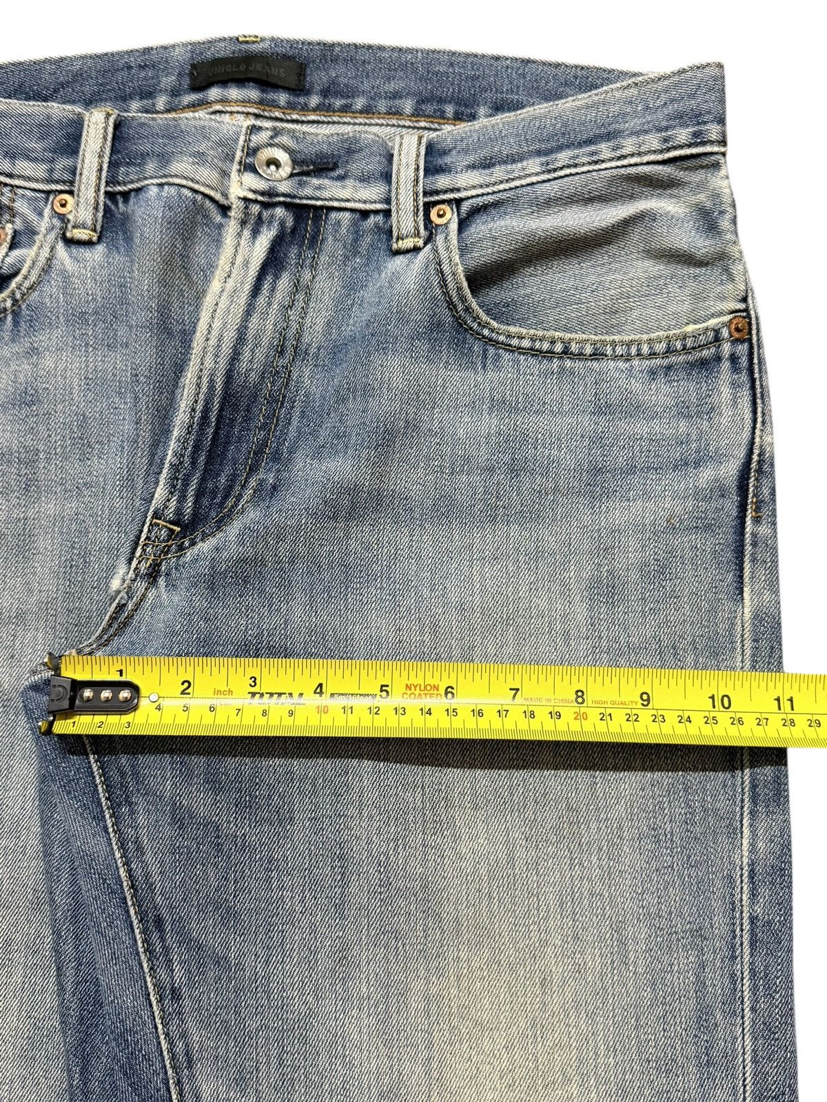 Uniqlo Vintage Y2K Uniqlo Light Faded Wash Distress Straight Leg Size US 32 / EU 48 - 15 Thumbnail