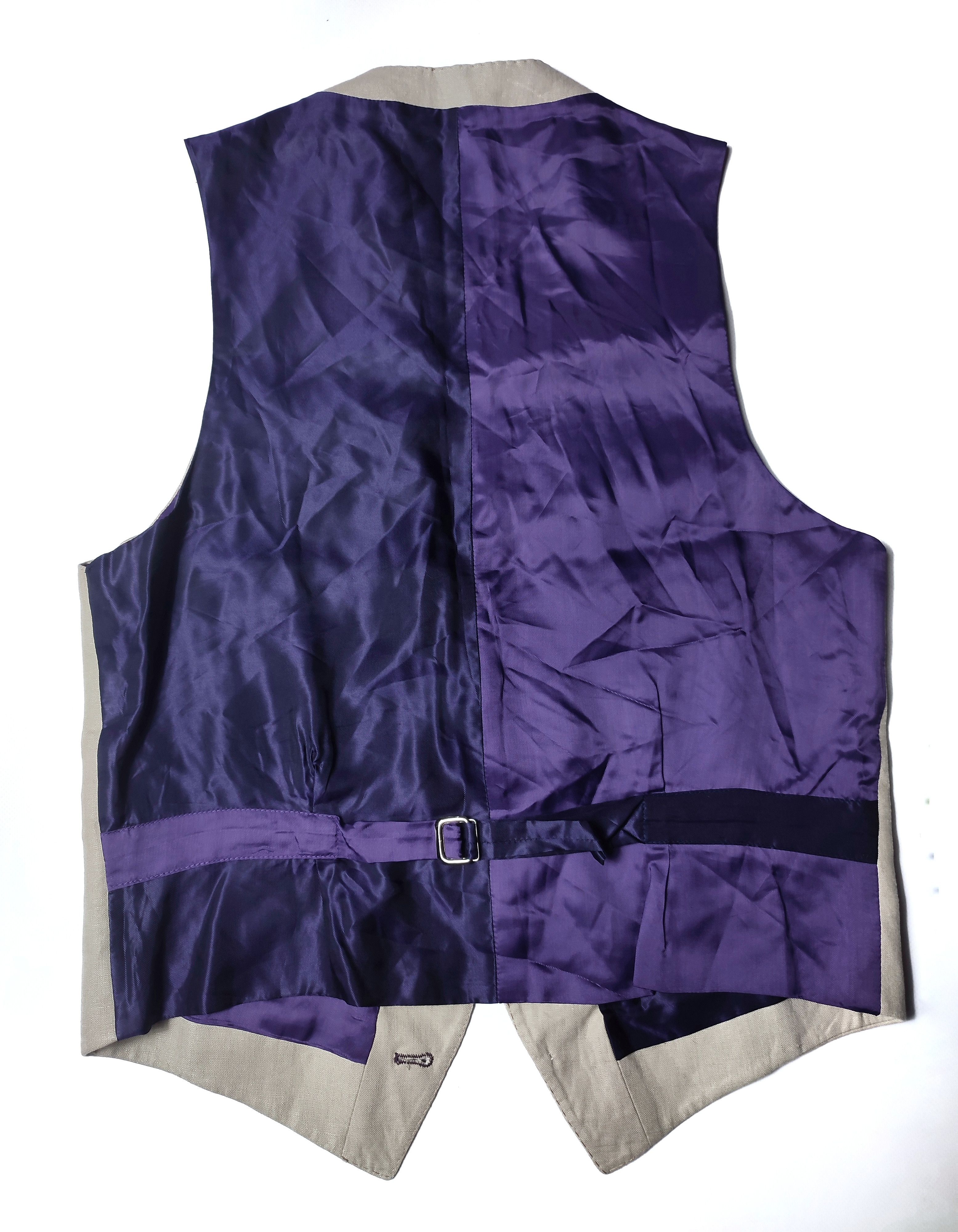 Paul Smith Paul Smith Linen British Collection Tailor Vest Size 38R - 3 Thumbnail