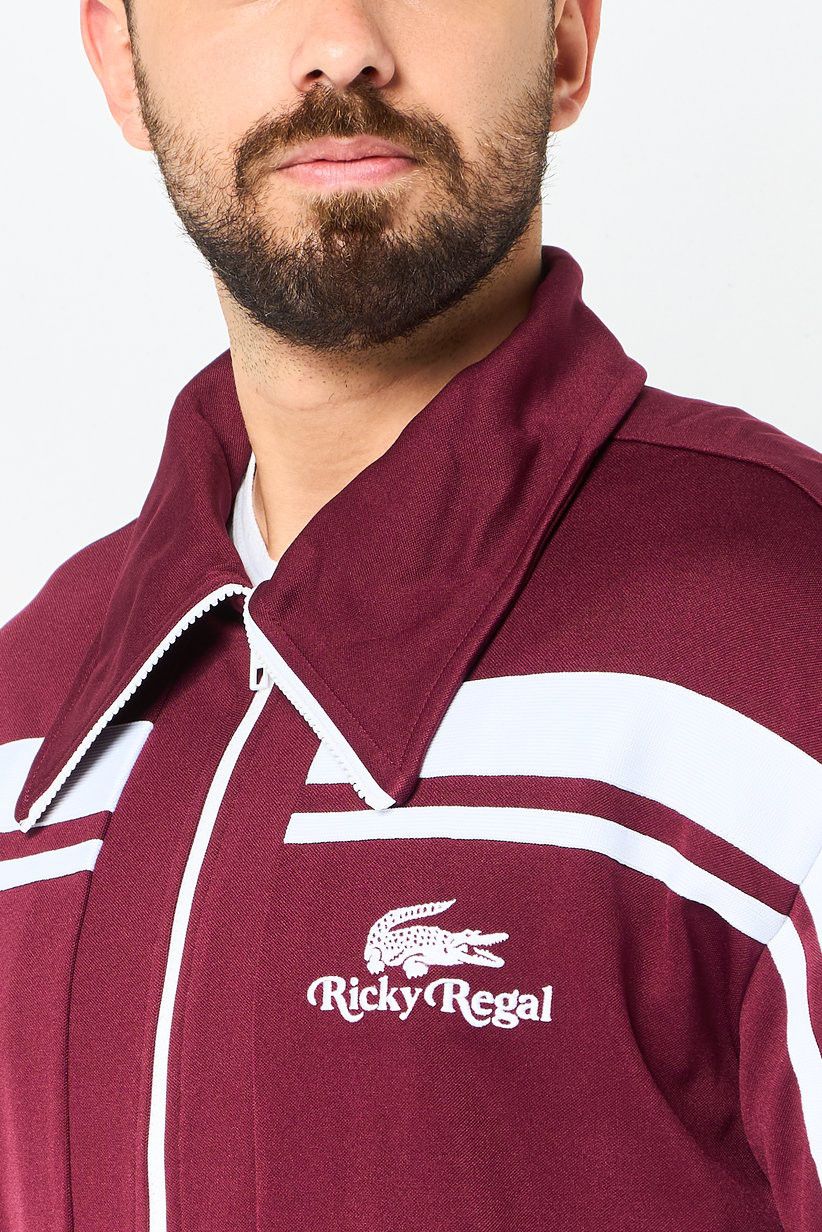 Lacoste X Ricky Regal Contrast Striped Pique Zip Jacket