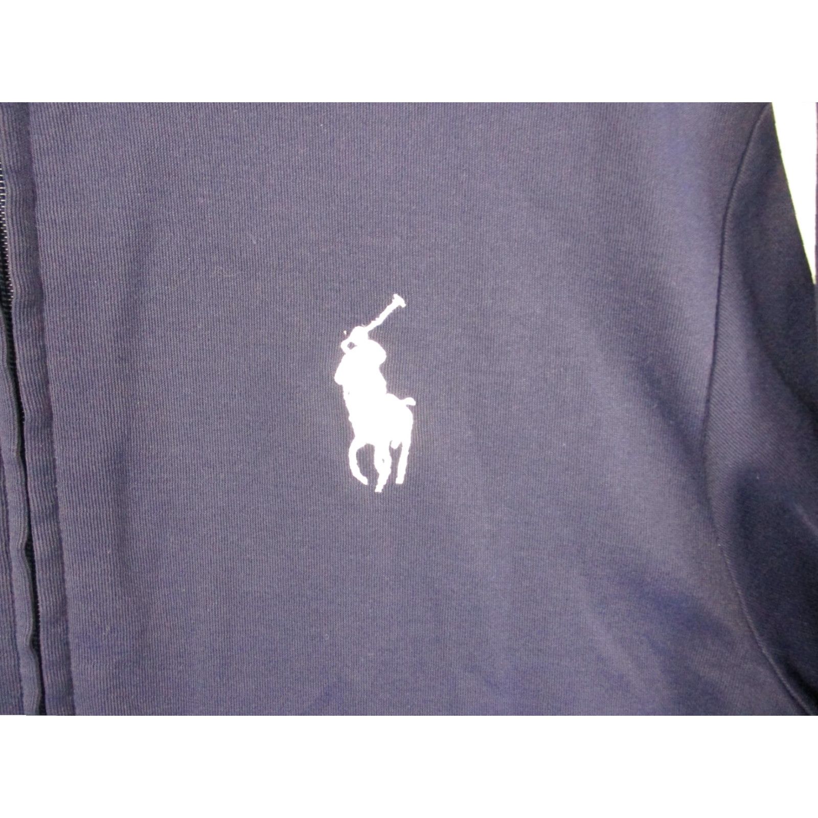 Polo Ralph Lauren Polo by Ralph Lauren Track Jacket Mens Large Blue Full Zip Striped Polo Player Logo Pocket Pockets Stand-Up Collar Size US L / EU 52-54 / 3 - 2 Thumbnail