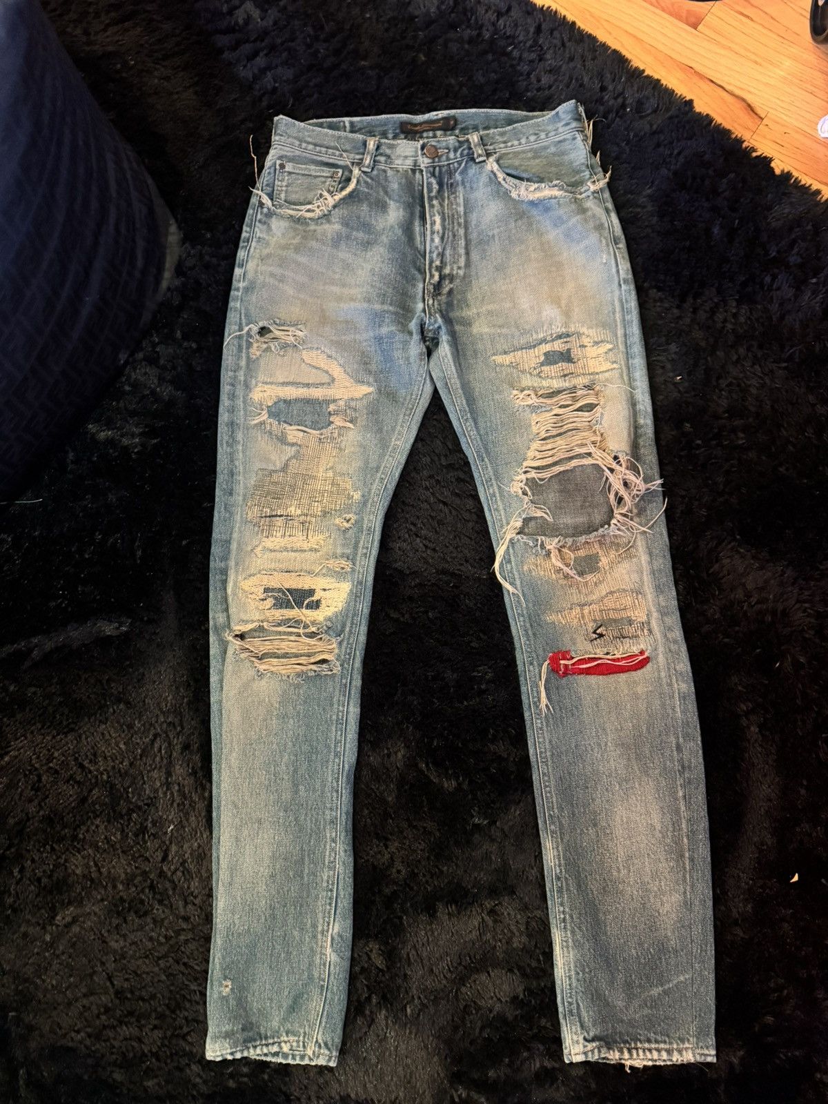 Undercover UNDERCOVER 68 BLUE YARN DENIM JEANS | Grailed