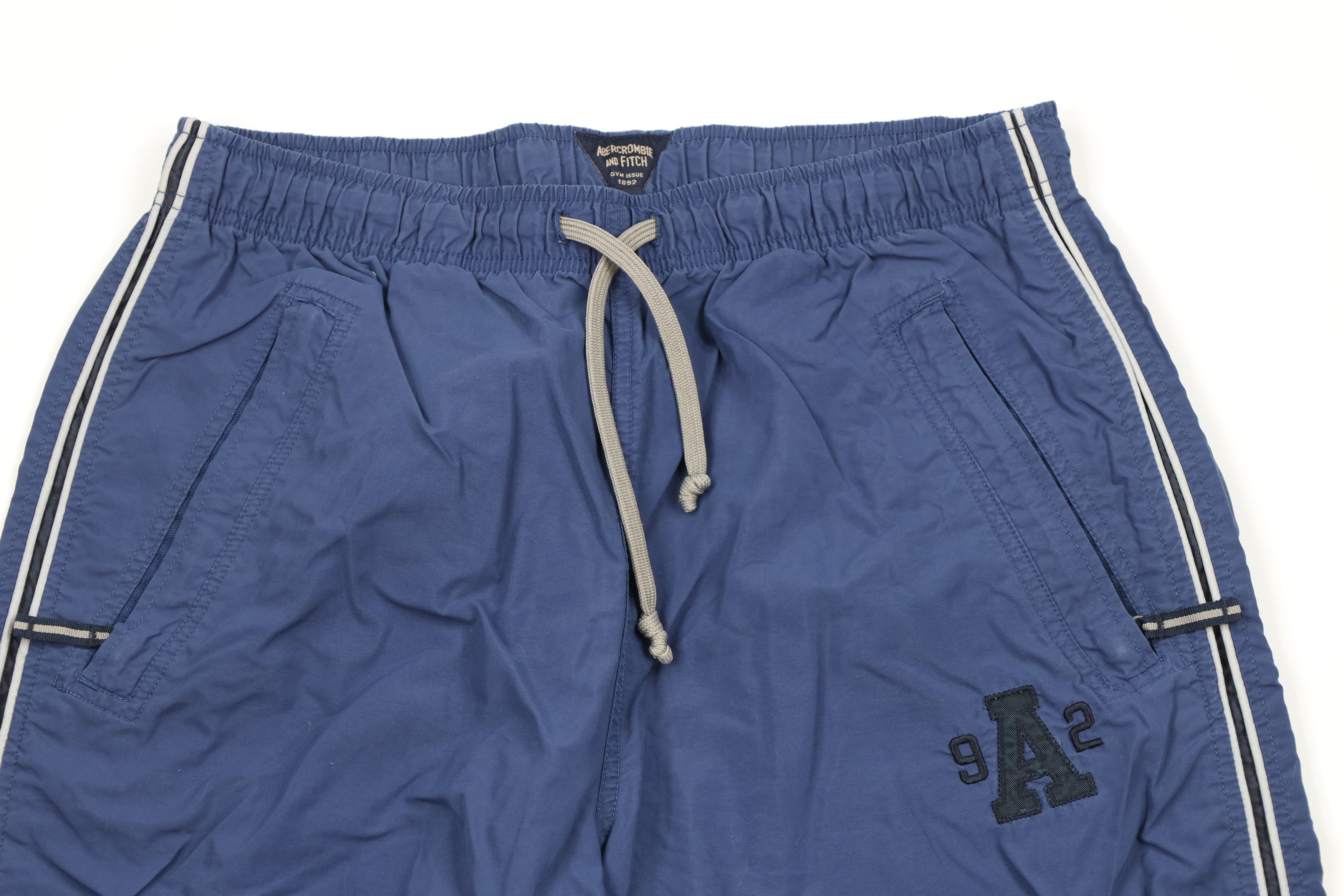 Abercrombie & Fitch × Vintage Vintage 90s Abercrombie & Fitch Striped Wide Leg Pants Blue Size US 34 / EU 50 - 2 Thumbnail