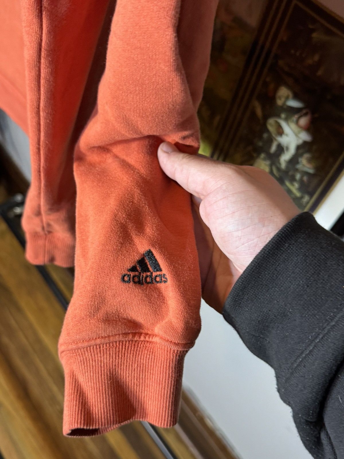 Adidas Vintage Adidas Center Logo Hoodie Size L / US 10 / IT 46 - 3 Thumbnail