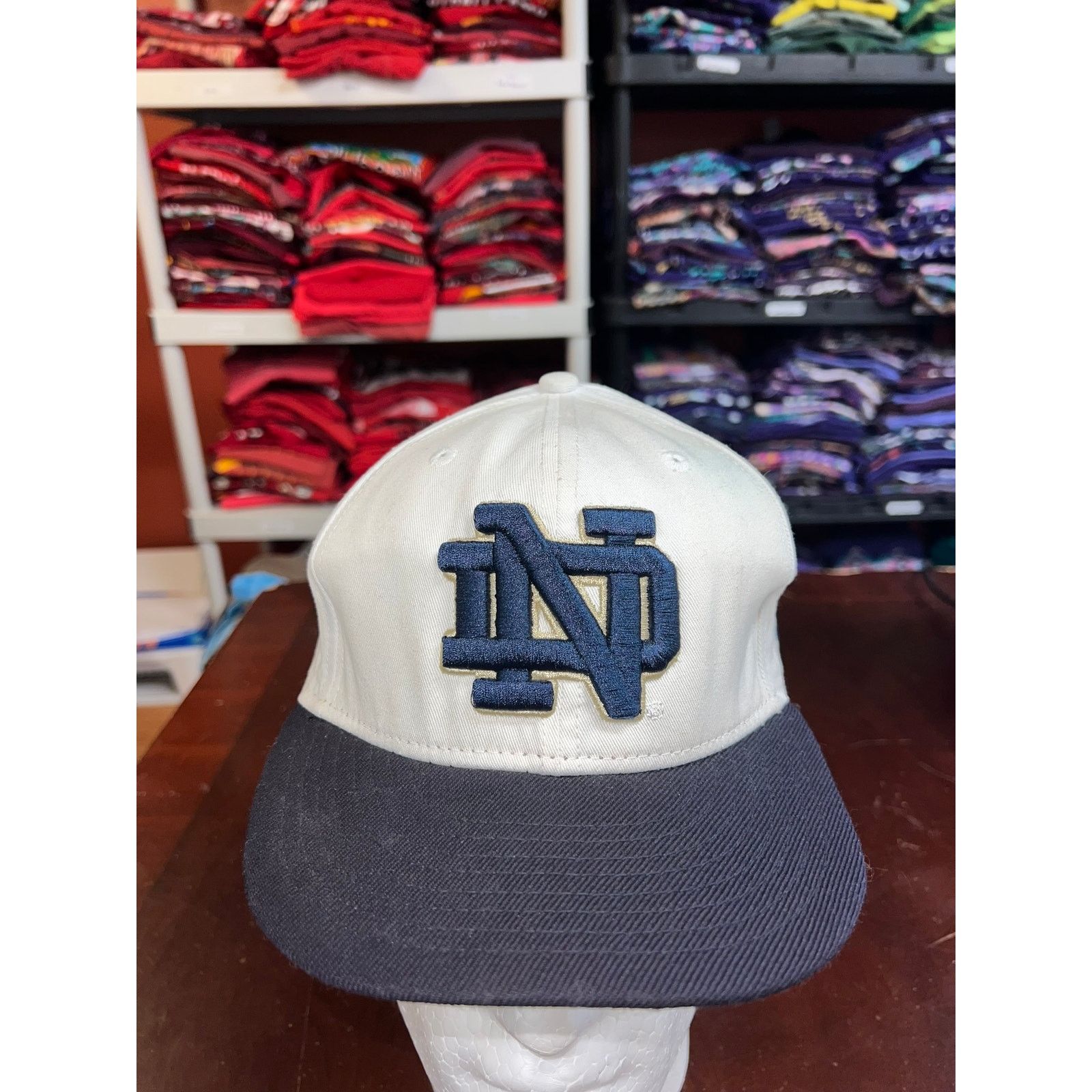 New Era Norte Dame Hat Fighting Irish Cap Headwear New Era 7 1/2 Size ONE SIZE - 2 Thumbnail