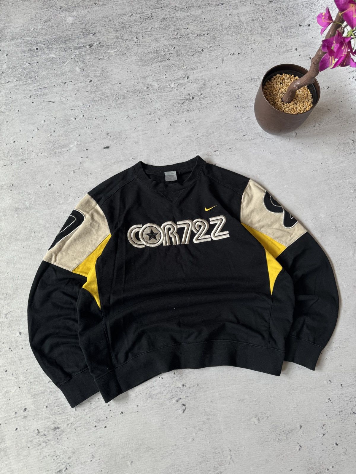 Nike × Vintage NIKE CORTEZ VINTAGE CENTER LOGO OVERSIZ BAGGY FIT SWEATSHIRT Size US M / EU 48-50 / 2 - 1 Thumbnail