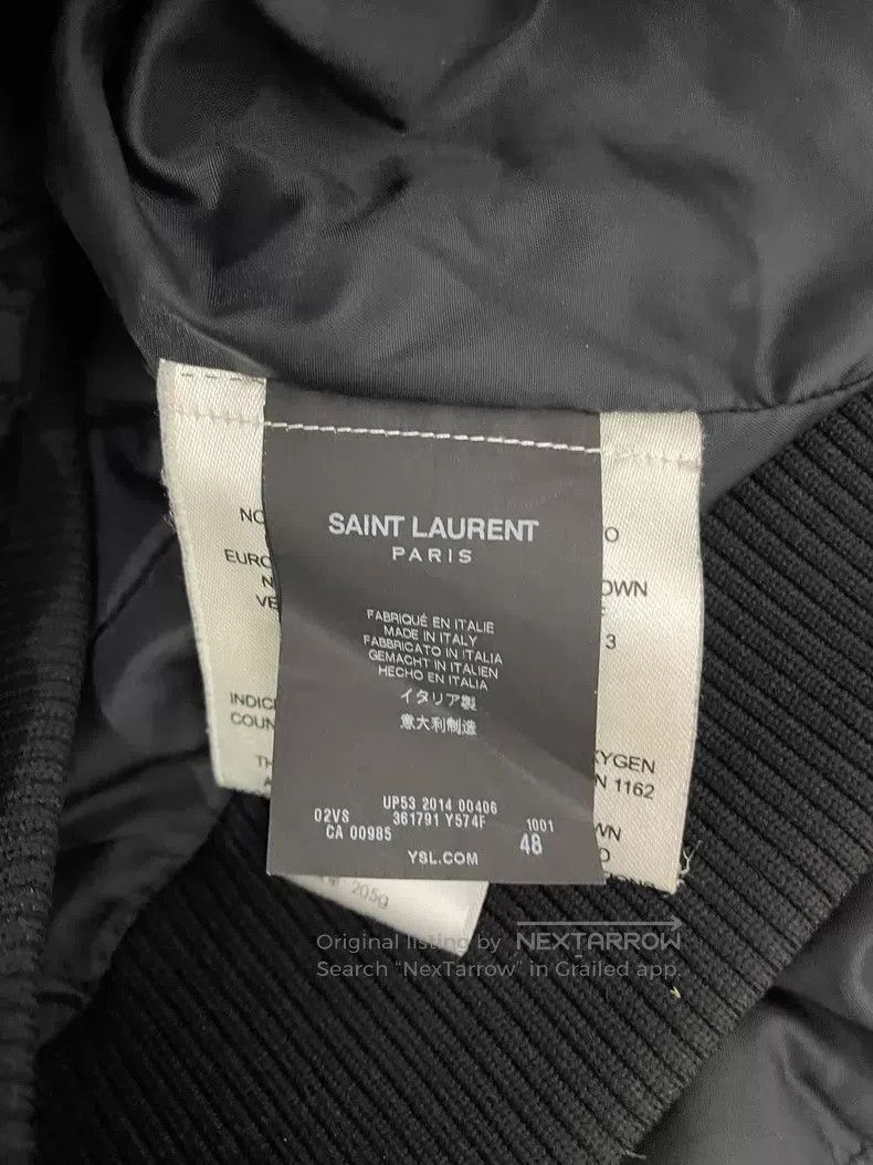Saint Laurent Paris Saint Laurent Paris Black Studs Mixed Leather Puffer Jacke Size US M / EU 48-50 / 2 - 7 Thumbnail