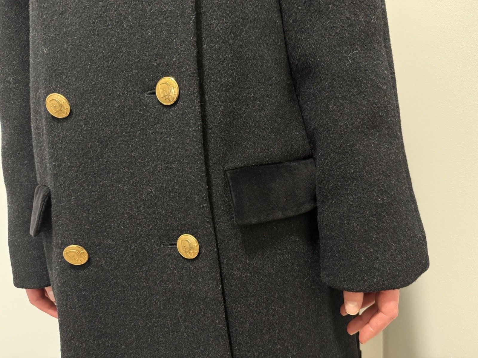 Dior Vintage Christian Dior Wool Womens Coat Double Breasted Size XL / US 12-14 / IT 48-50 - 11 Thumbnail