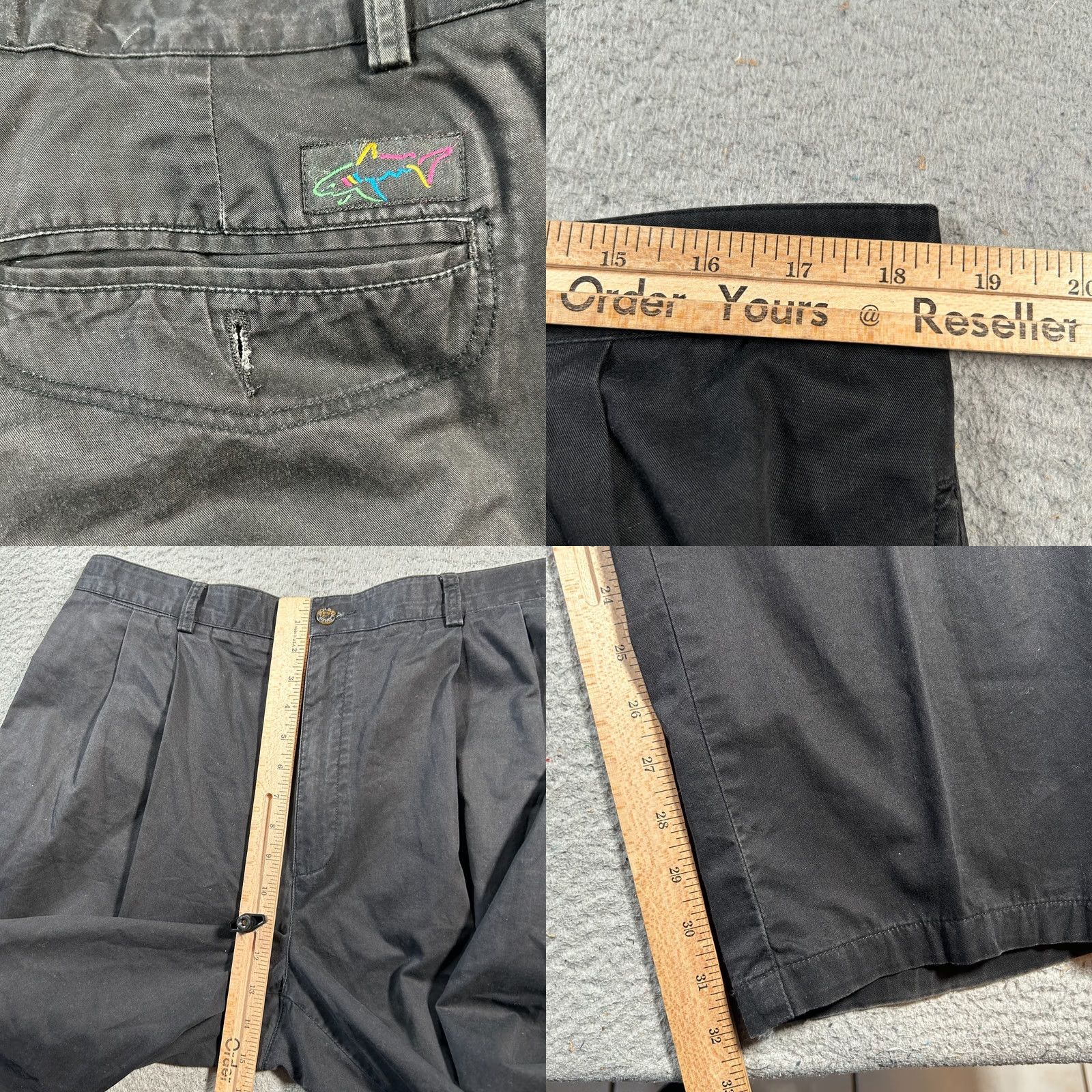 Reebok Vintage Reebok Greg Norman Chino Pants Mens 40 Black Pleated Wide-Leg Slim? (37x32) - Cotton Pants, Regular Fit, Classic Outdoor Mens Size US 40 / EU 56 - 8 Thumbnail