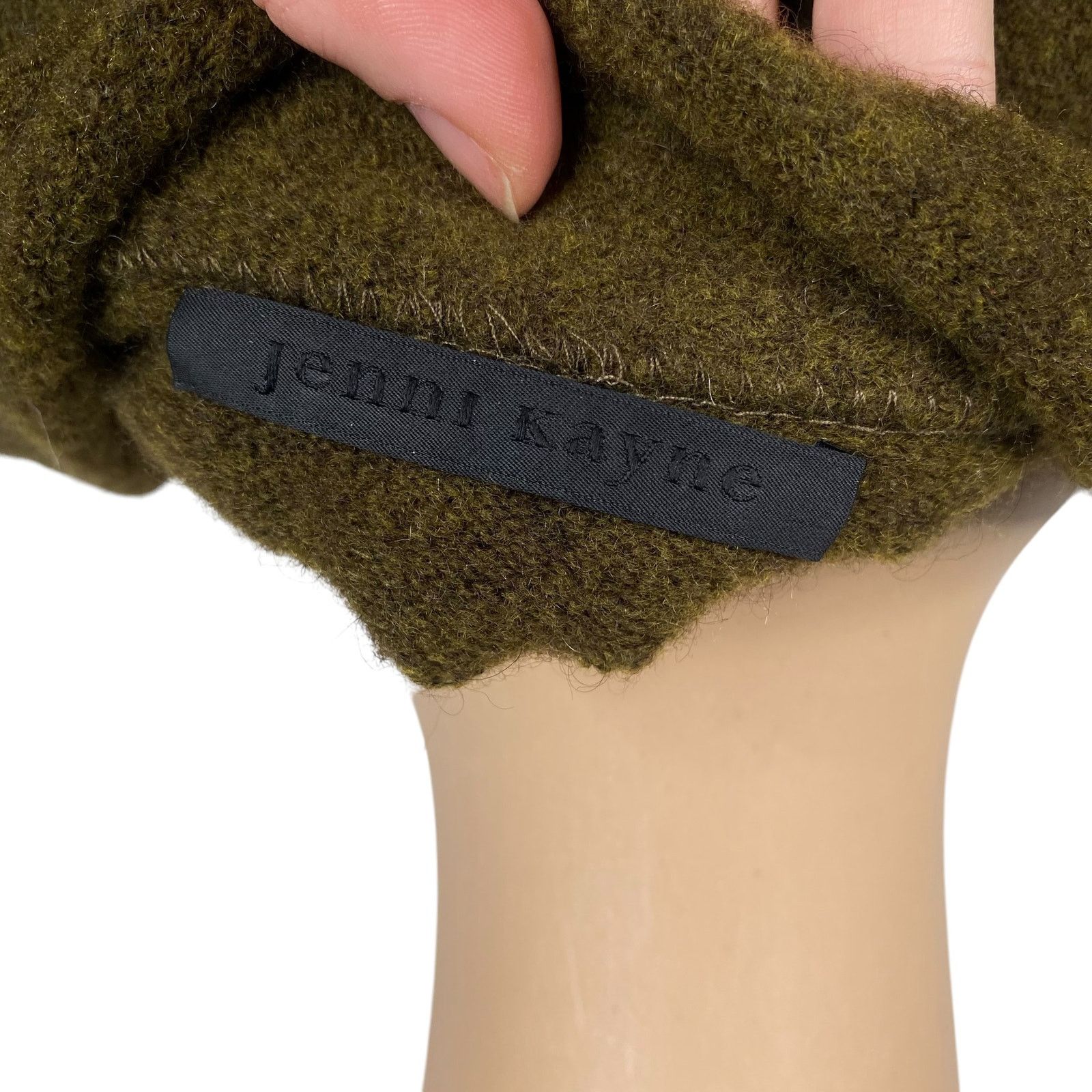Neiman Marcus Jenni Kayne Merino Wool Yak Olive Green Open Cardigan SZ S Size S / US 4 / IT 40 - 7 Thumbnail
