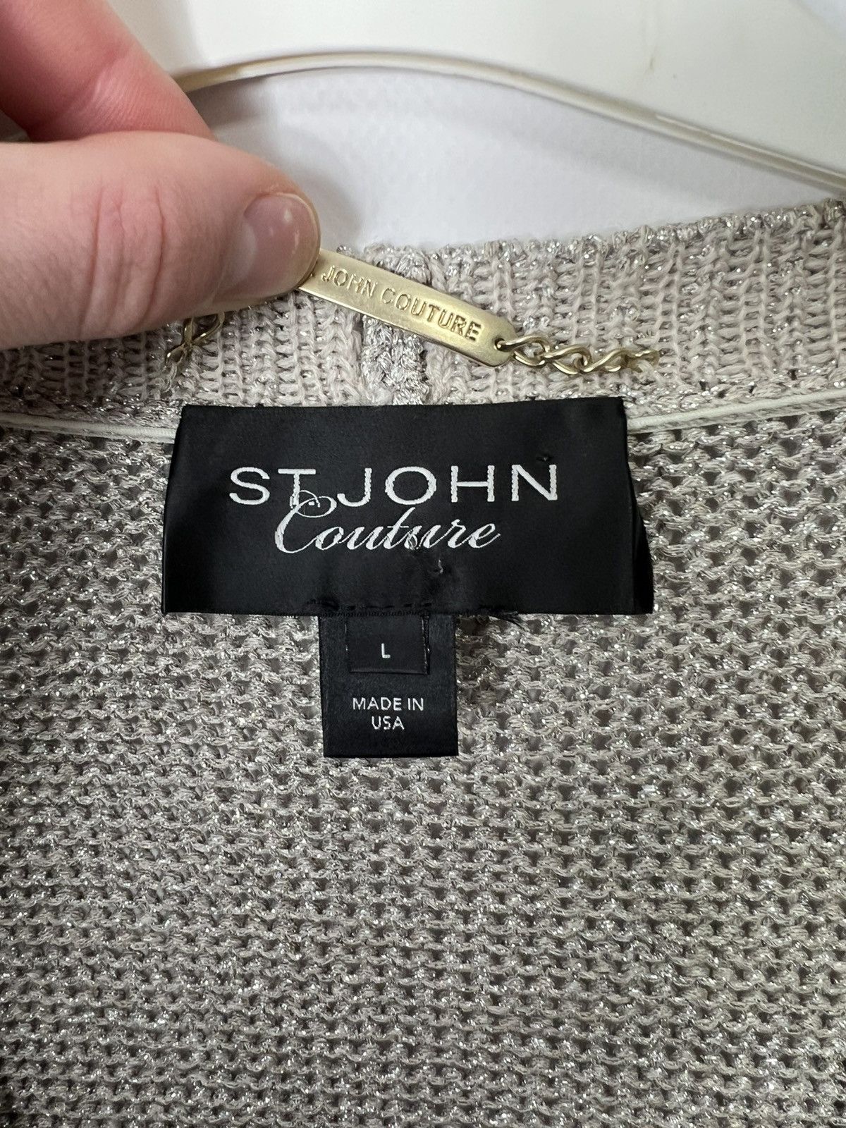 St. John Vintage luxury St. John Couture Cardigan With Rhinestone Size L / US 10 / IT 46 - 7 Thumbnail