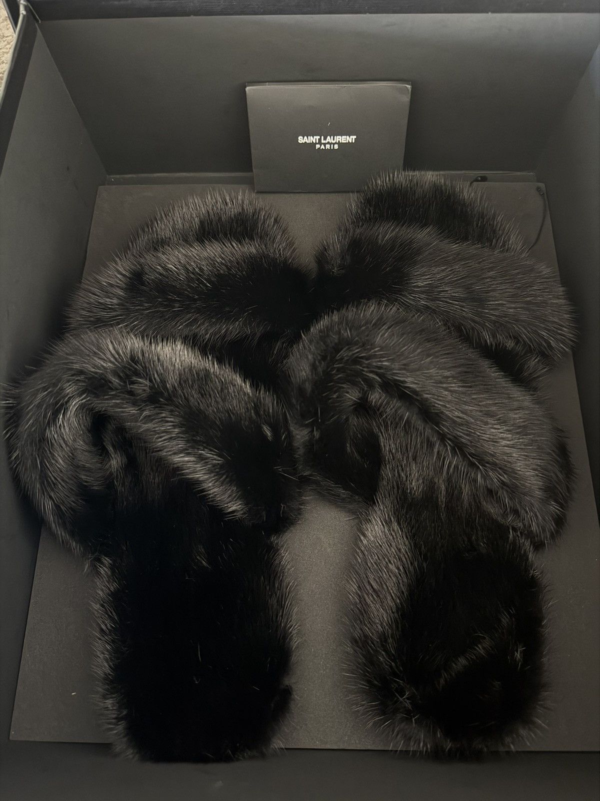 Saint Laurent Paris REAL MINK SANDALS SAINT LAURENT Size US 12 / EU 45 - 5 Thumbnail