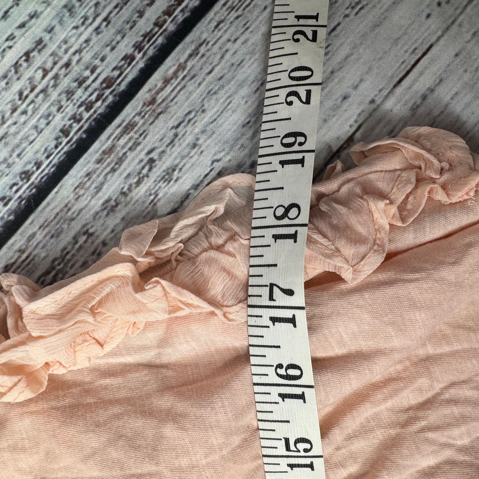 Anthropologie Anthropologie Peach Ruffle Trim Blouse Top Romantic Boho Lg Size L / US 10 / IT 46 - 5 Thumbnail
