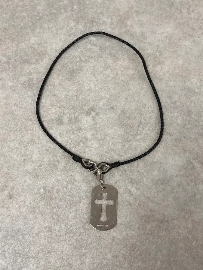 Dolce & Gabbana SS2003 Dolce & Gabbana Cross Dog Tag Necklace Size ONE SIZE - 4 Thumbnail