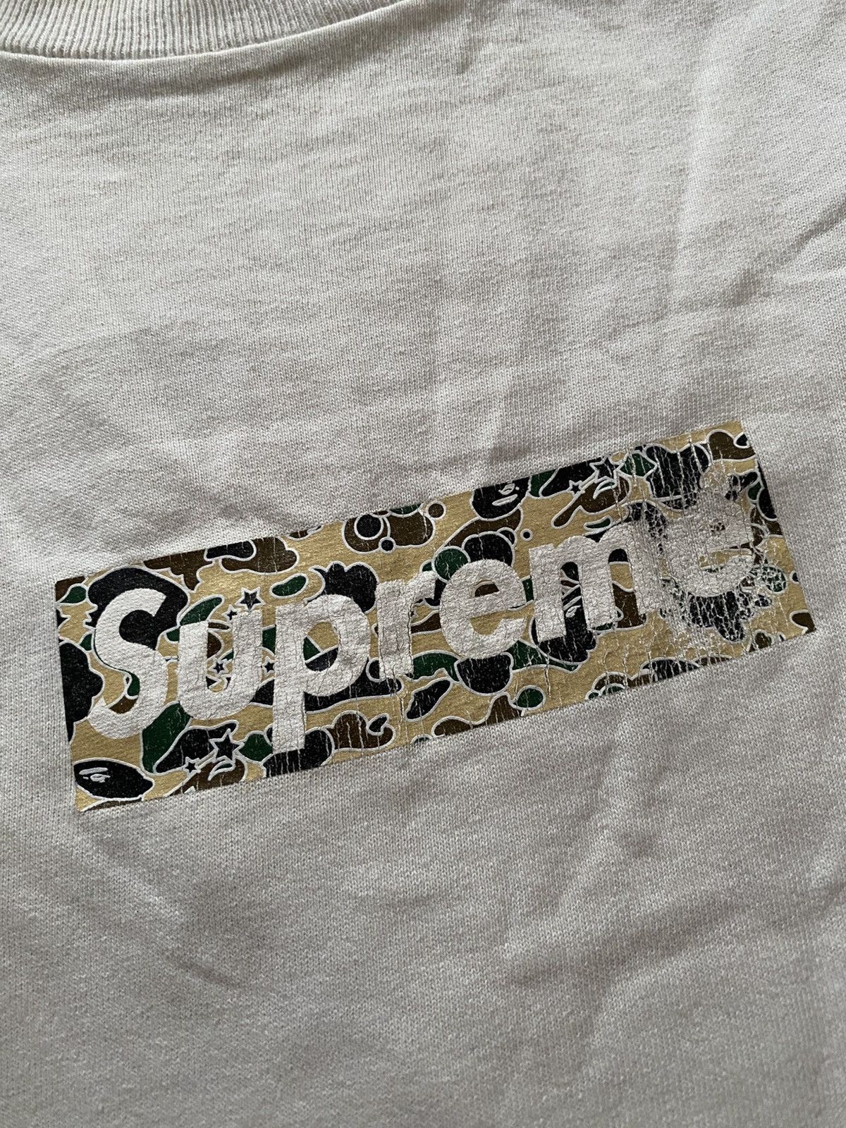Supreme Rare!! Supreme X Bape collab 1998 tshirt Size US M / EU 48-50 / 2 - 4 Thumbnail
