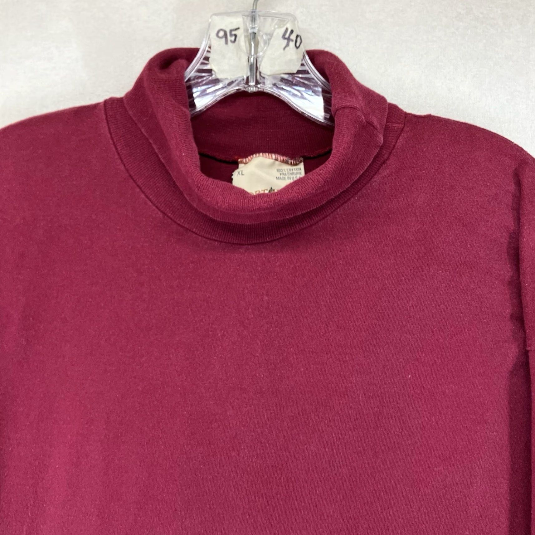 Vintage VINTAGE Northwest Territory T-Shirt Mens XL Burgundy Mock Neck Long Sleeve All Cotton Solid 80s 90s Grunge Retro Outdoor Classic Shirts Mens Size US XL / EU 56 / 4 - 5 Thumbnail