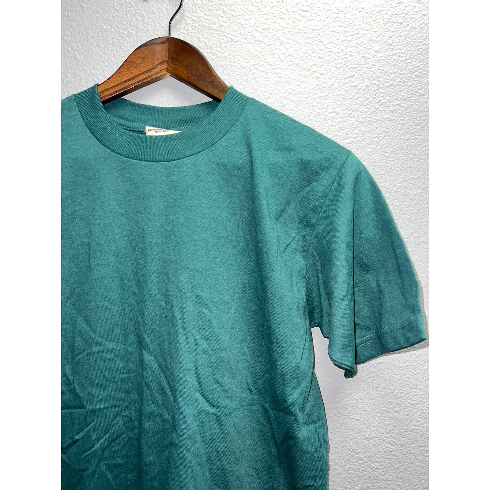 Vintage 90s Vintage Wild West Green Short Sleeve Blank Shirt HOLE M Size US M / EU 48-50 / 2 - 2 Thumbnail