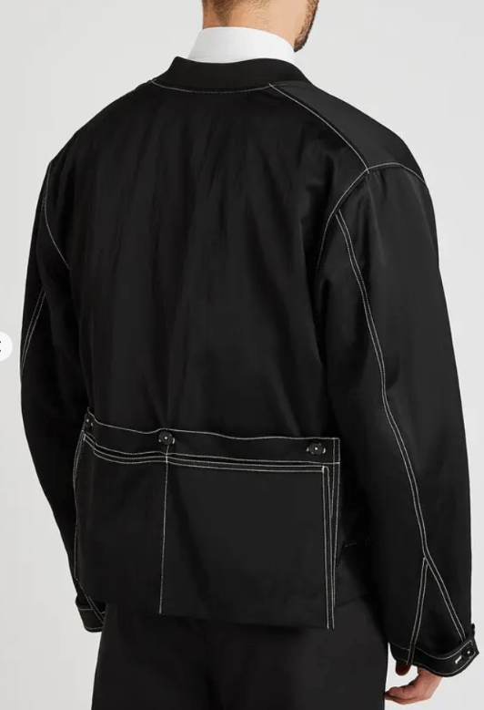 Jil Sander JIL SANDER BLACK Satin Patch Bomber jacket MA-1 Size US XL / EU 56 / 4 - 13 Thumbnail