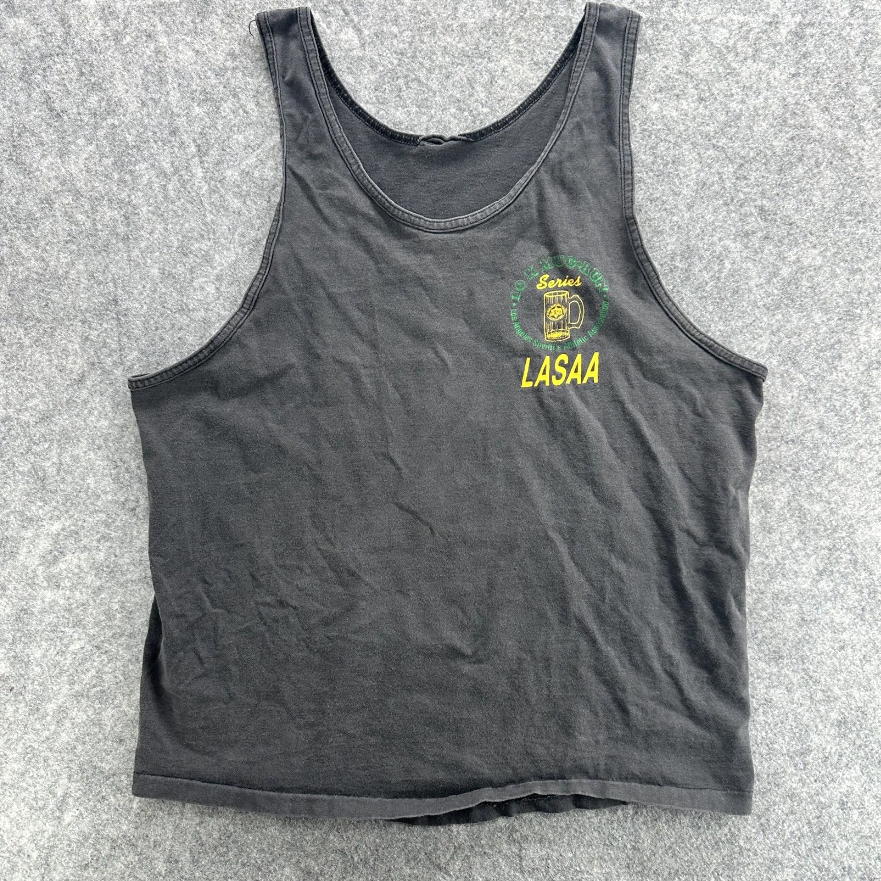 Other VINTAGE LASAA 10K Mug Run Series Tank Shirt Mens Large Black Sleeveless Graphic Print Beer Sports Mens Size US L / EU 52-54 / 3 - 2 Thumbnail