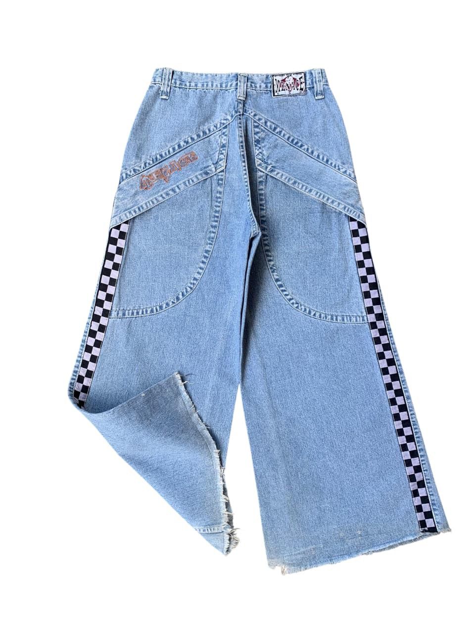 Menace vintage 90s menace jeans clothing wide leg rave pants Size US 30 / EU 46 - 1 Thumbnail