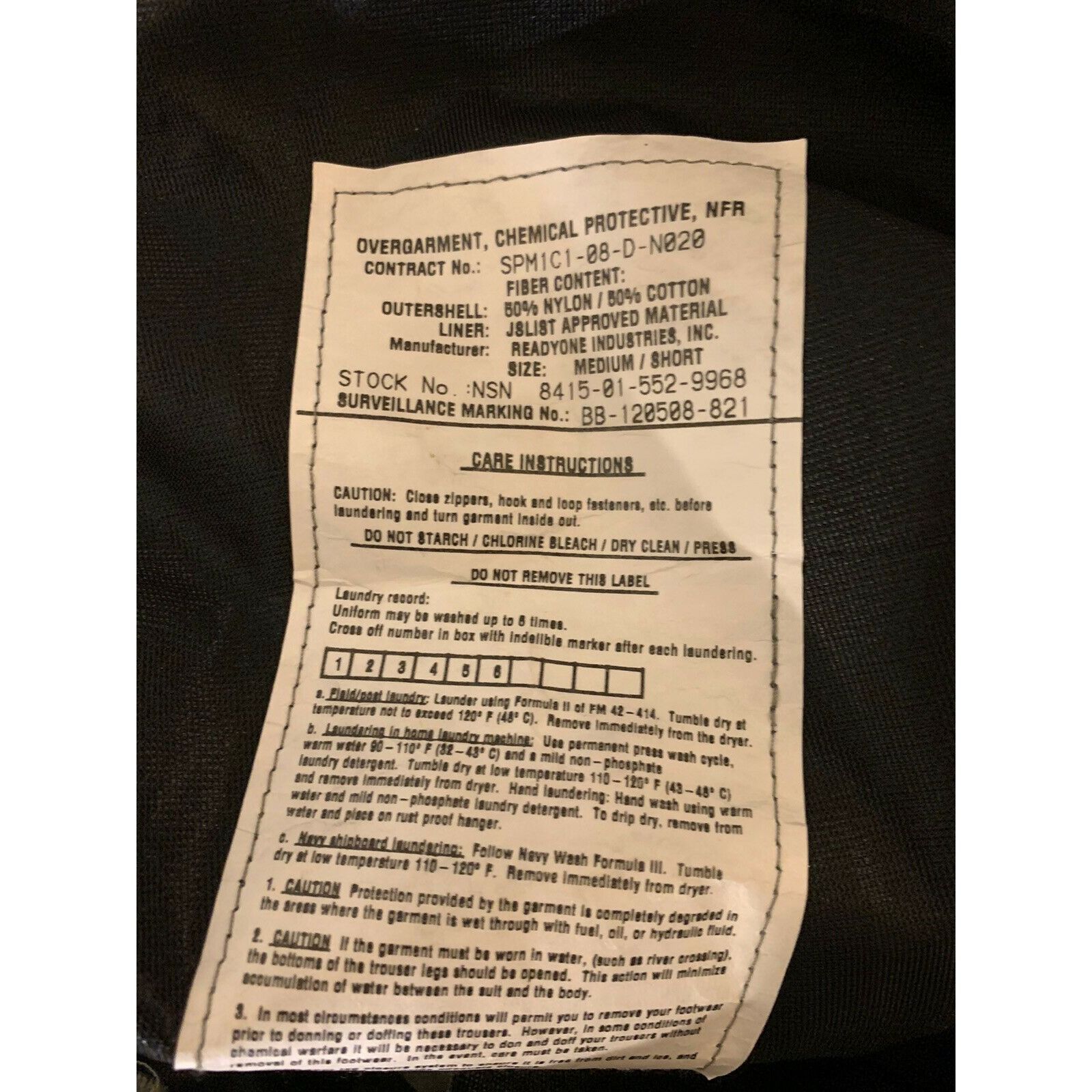 Other Overgarment Chemical Protective Camo Pant Sz M Short Overal Size US 34 / EU 50 - 2 Thumbnail
