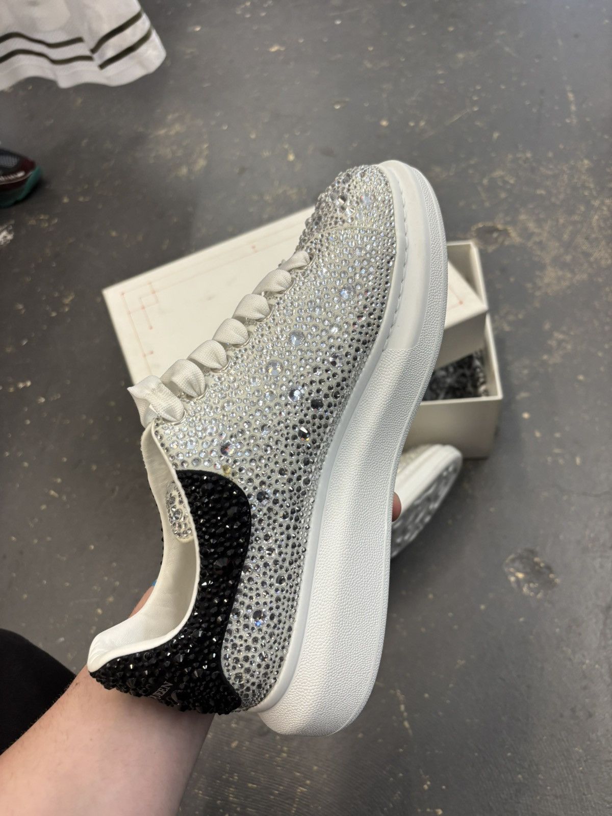 Alexander McQueen Alexander Mcqueen Full Rhinestone VNDS snkrs Size US 12 / EU 45 - 5 Thumbnail