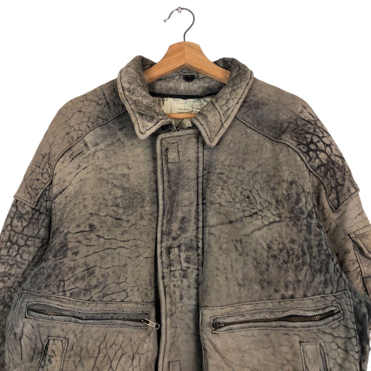 Vintage 🔥Vintage Fly Leather Jacket Bomber Map Lining Military Size US M / EU 48-50 / 2 - 3 Thumbnail