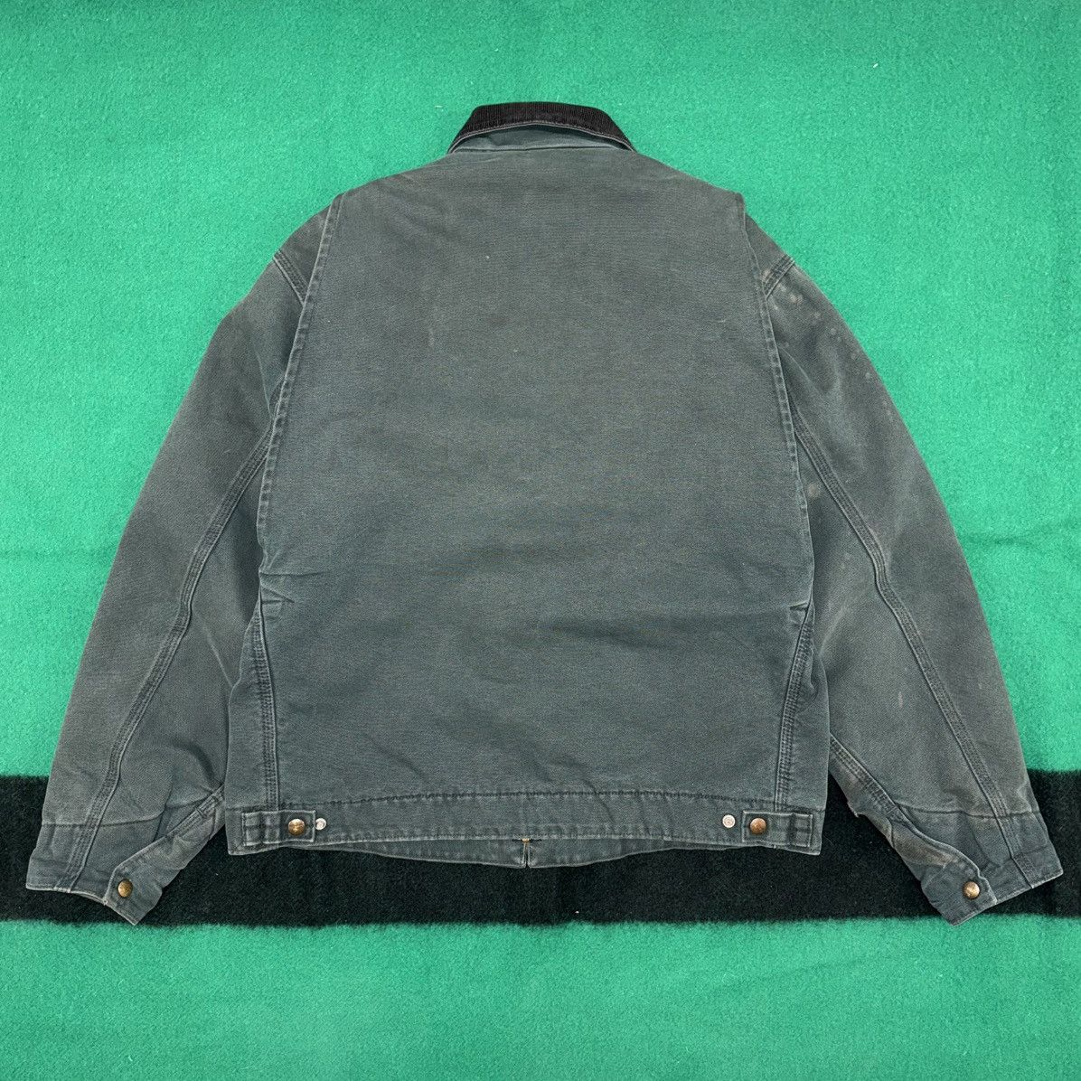 Carhartt RARE VTG 90s Hunter Green Carhartt Detroit Jacket J43 HTG Size US L / EU 52-54 / 3 - 10 Thumbnail