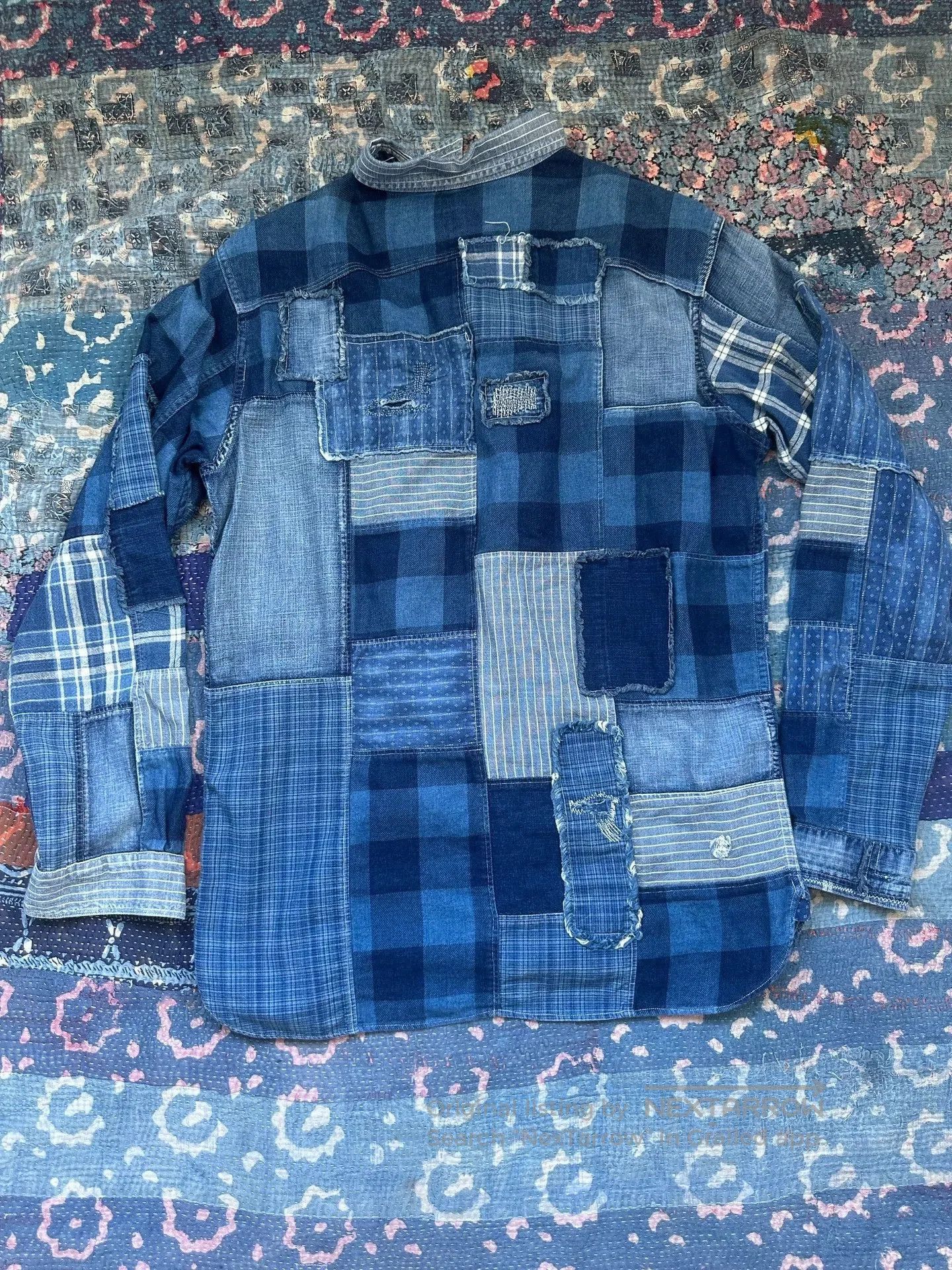 RRL Ralph Lauren Polo Ralph Lauren RRL Indigo Patchwork Shirt. Size US M / EU 48-50 / 2 - 2 Thumbnail