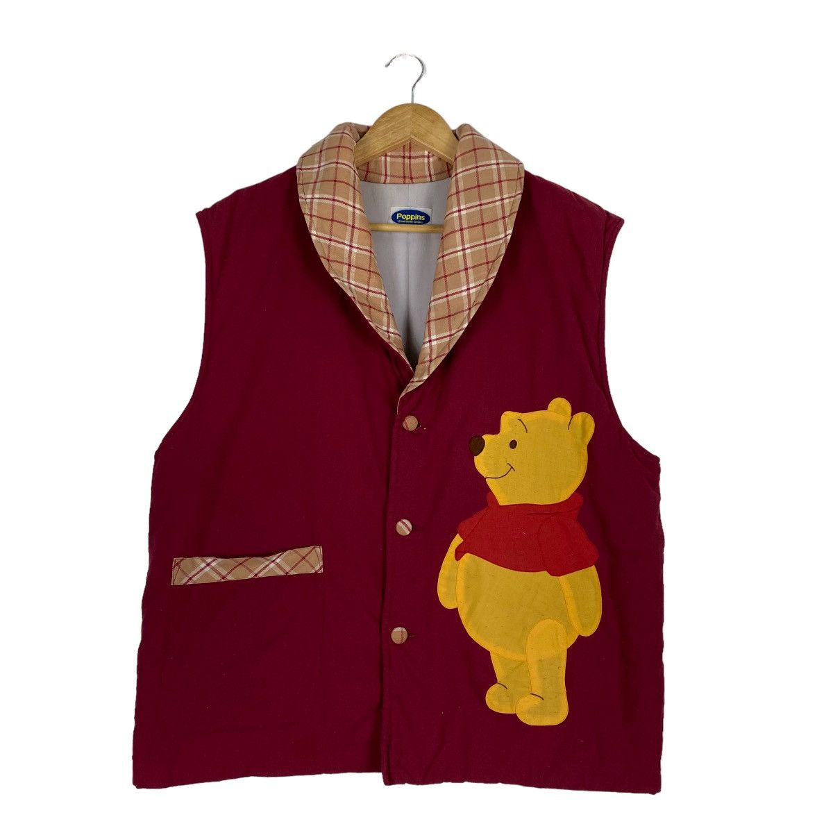 Japanese Brand Vintage 90s Pooh Big Logo Vest Size US M / EU 48-50 / 2 - 1 Thumbnail
