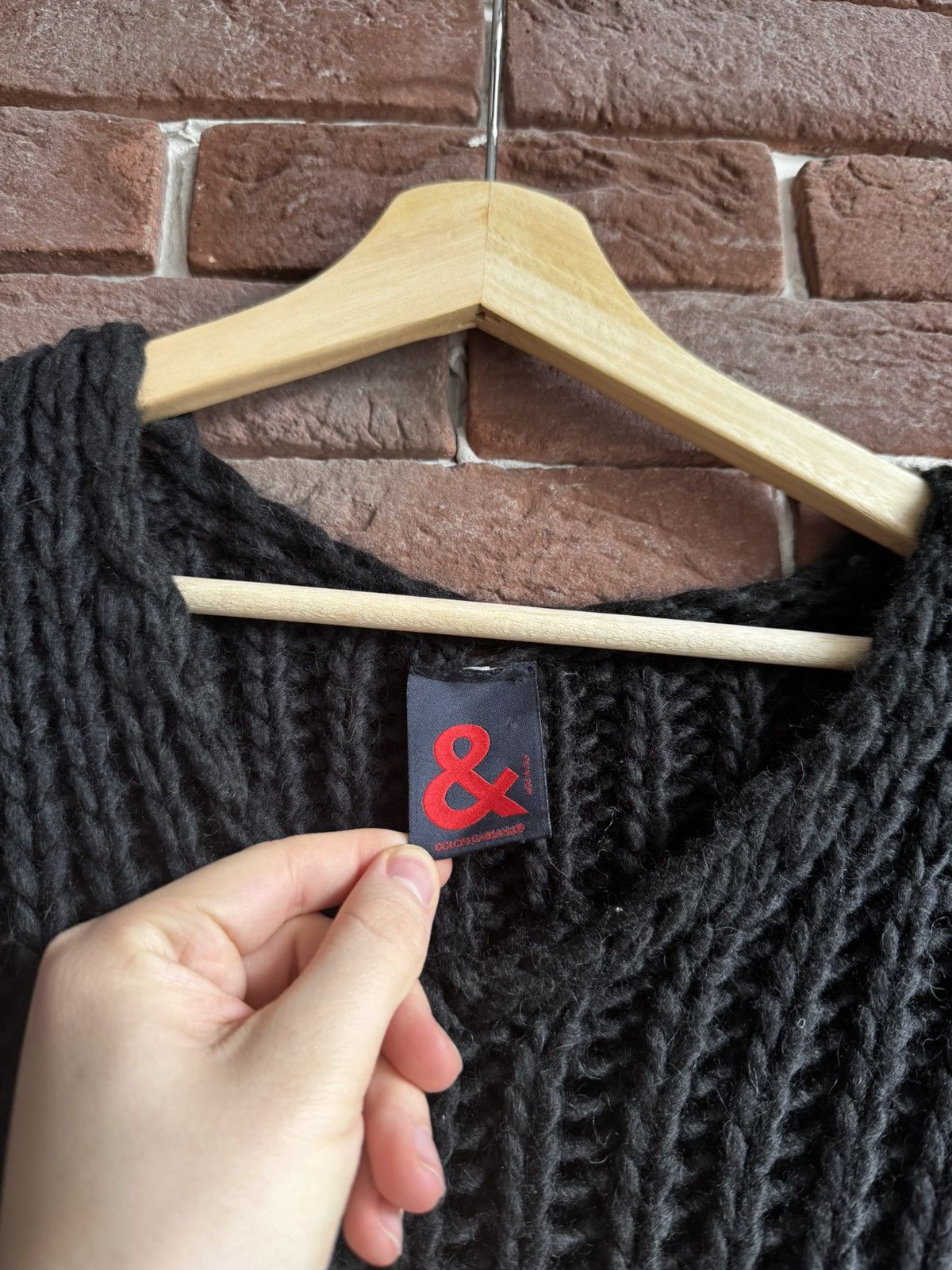 Dolce & Gabbana Dolce&Gabbana D&G Vintage Archive Heavy Black Knit Luxury M Size US M / EU 48-50 / 2 - 4 Thumbnail