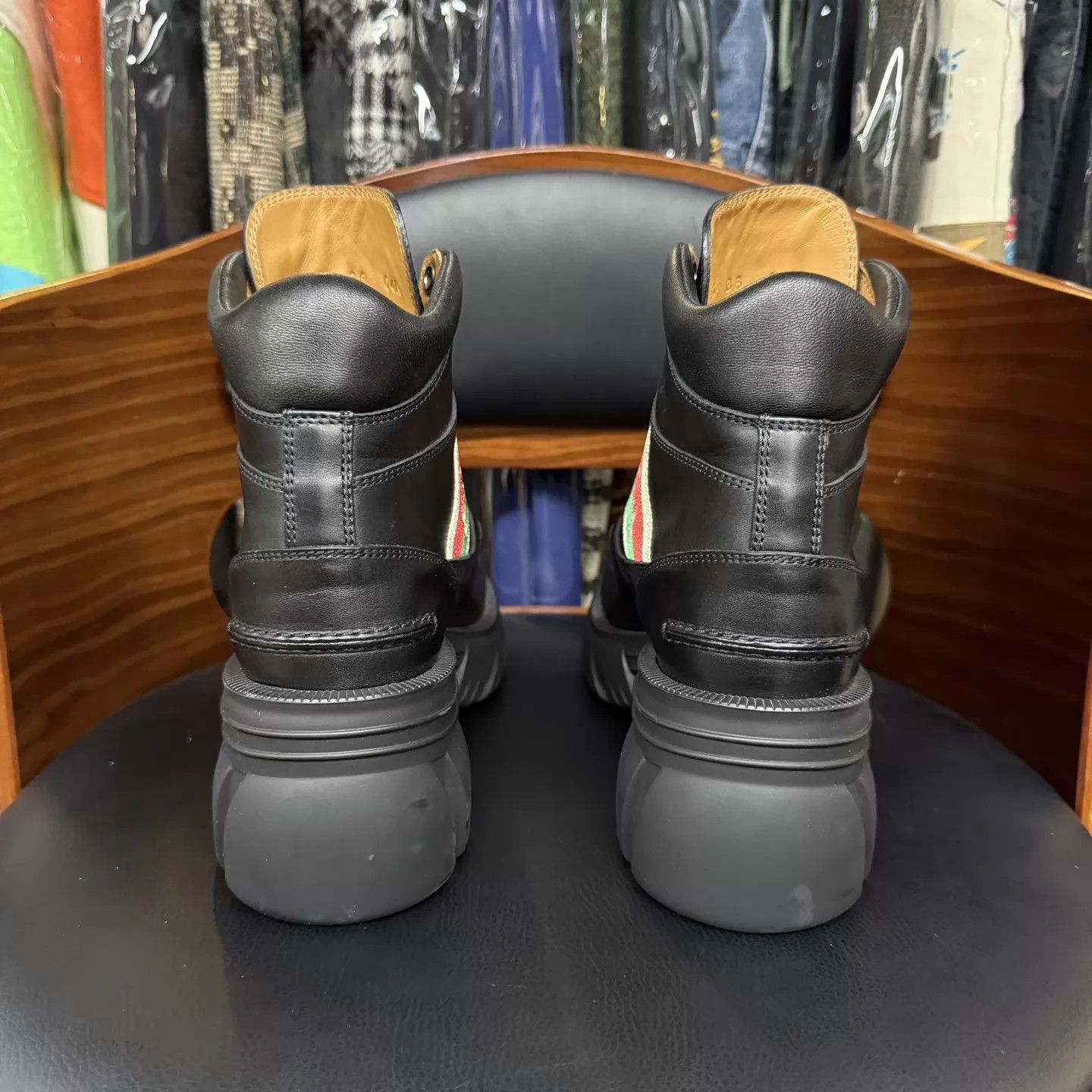 Gucci Gucci Interlocking G black logo boots 36 like new Size US 5.5 / IT 35.5 - 3 Thumbnail