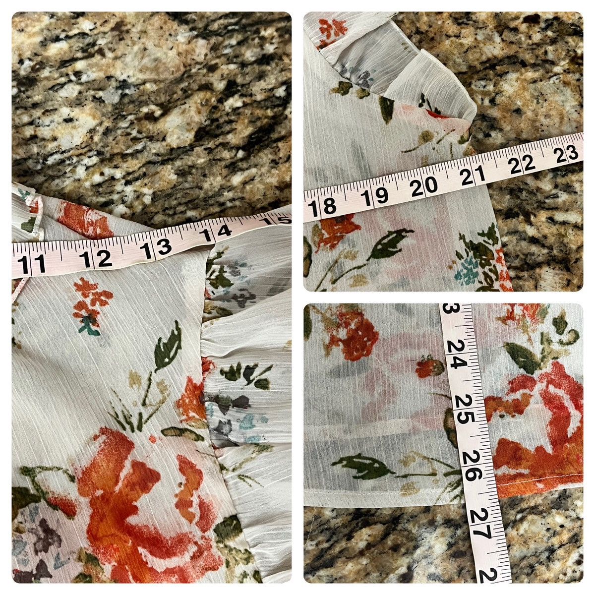 Mossimo Mossimo Floral Sheer Ruffle Blouse Fairy Core Y2k Boho XL Size XL / US 12-14 / IT 48-50 - 5 Thumbnail