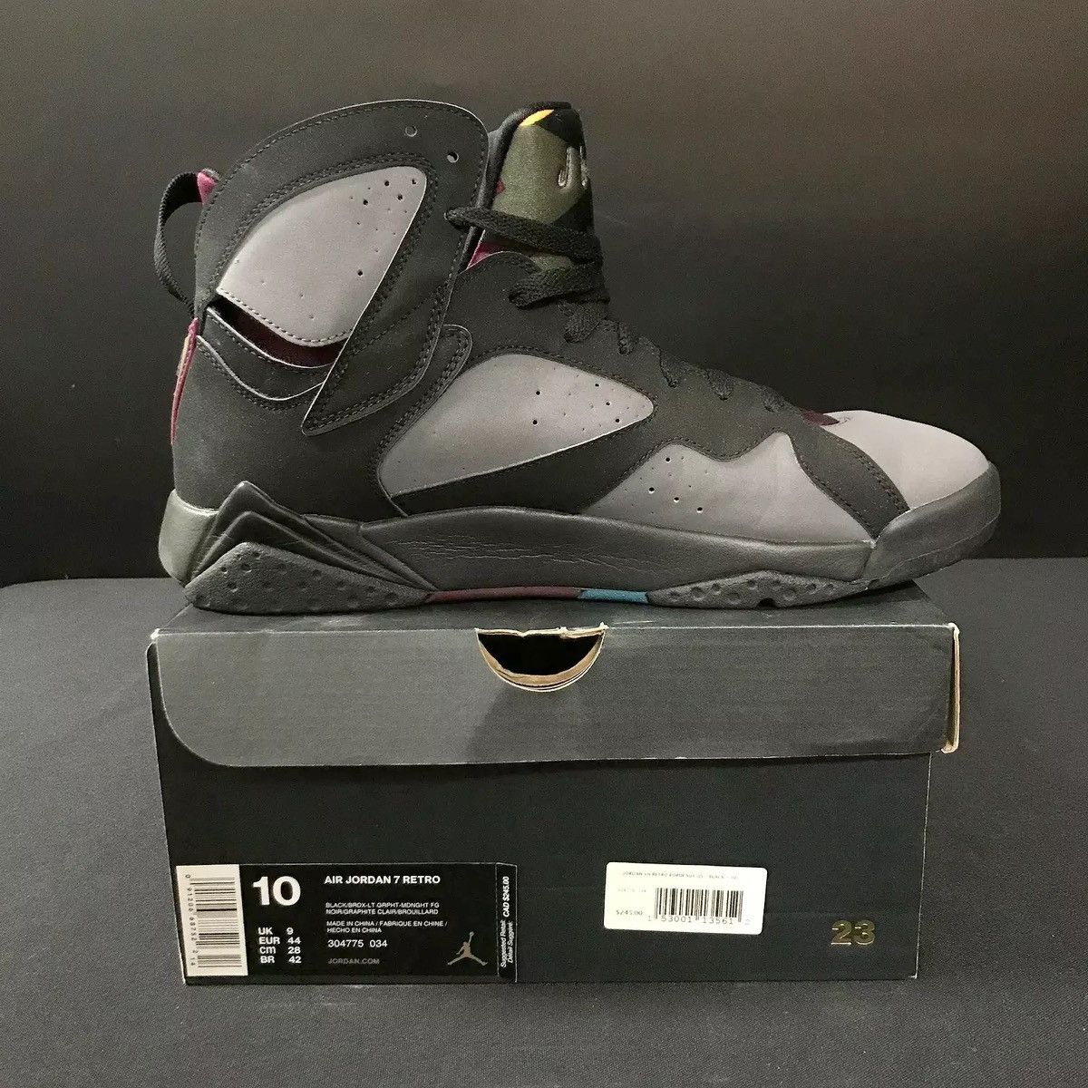 Jordan Brand Air Jordan 7 Retro Bordeaux Size US 10 / EU 43 - 1 Thumbnail