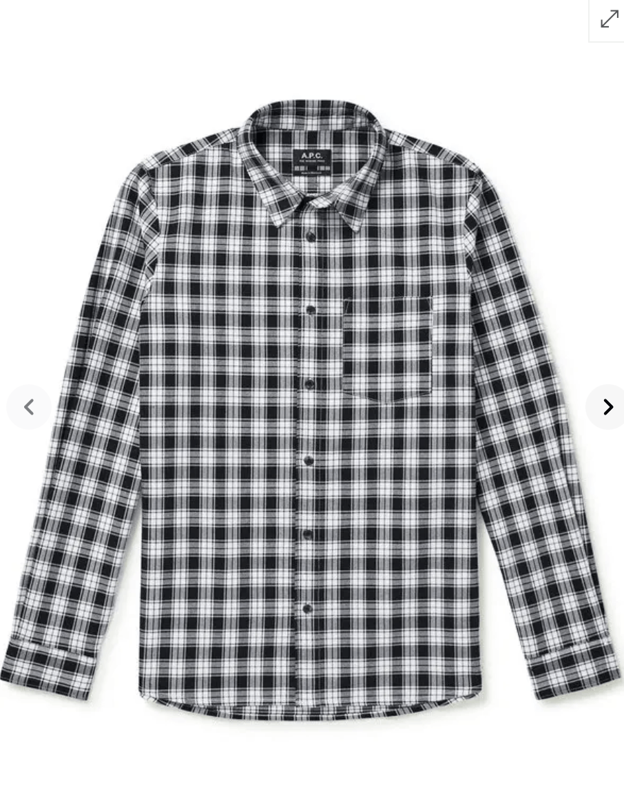A.P.C. A.P.C. Vico Overshirt - Checkered B&W Size US S / EU 44-46 / 1 - 1 Thumbnail