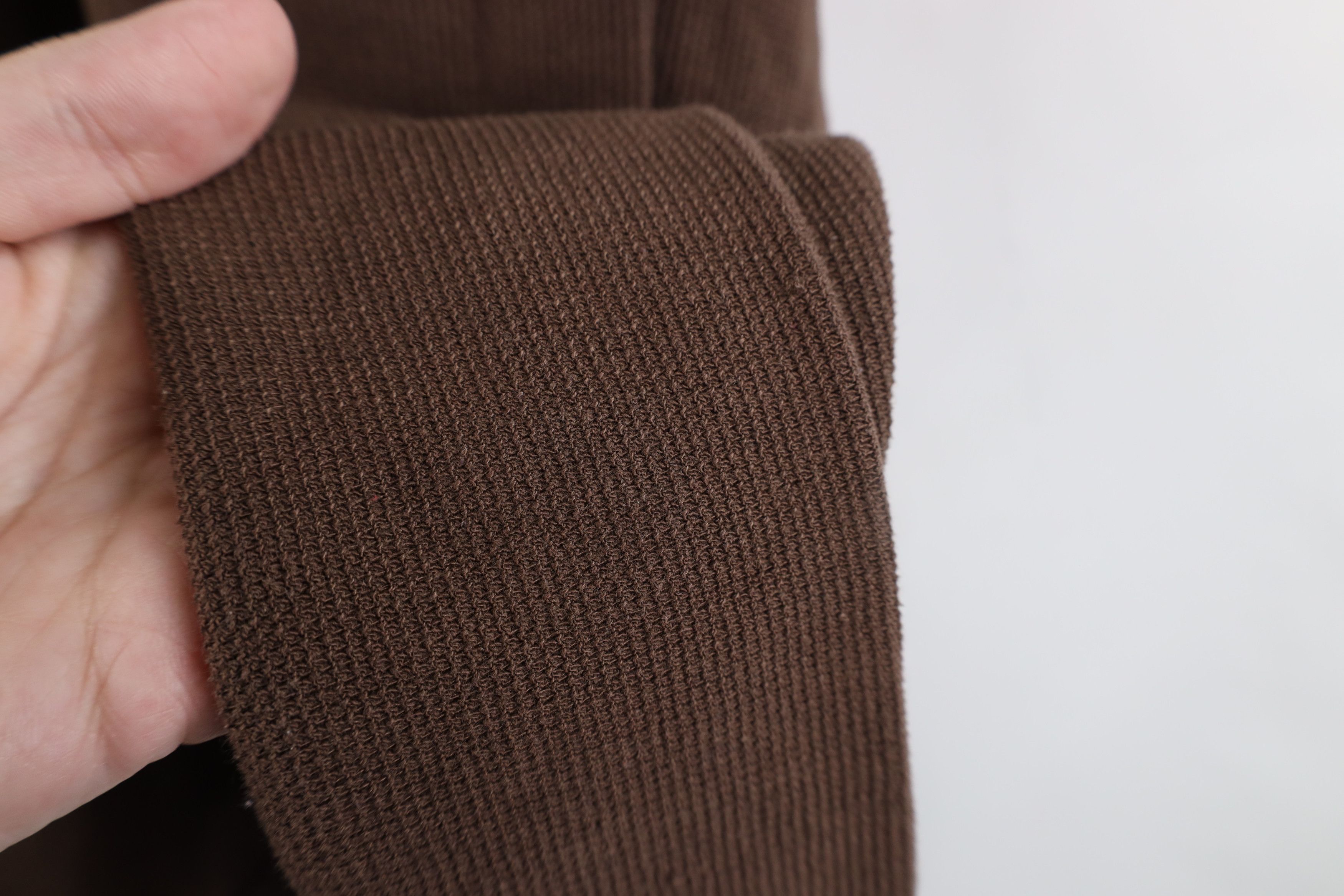 Vintage Vintage 90s Streetwear Blank Thermal Waffle Knit Polo Brown Size 3XL / US 20-22 - 8 Thumbnail