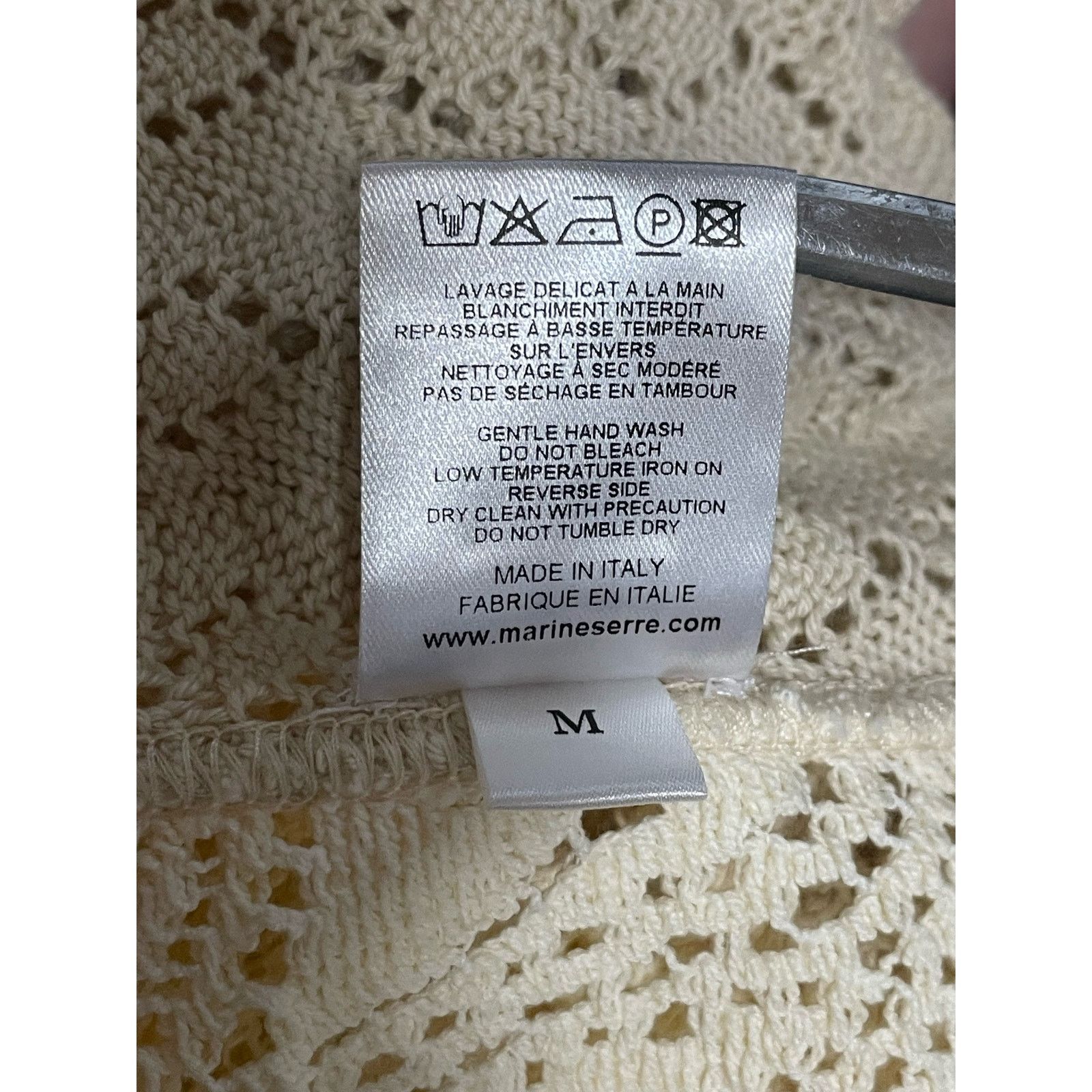 Marine Serre SS23 Marine Serre Beige Crochet Regenerated Sweater Size M Size US M / EU 48-50 / 2 - 5 Thumbnail