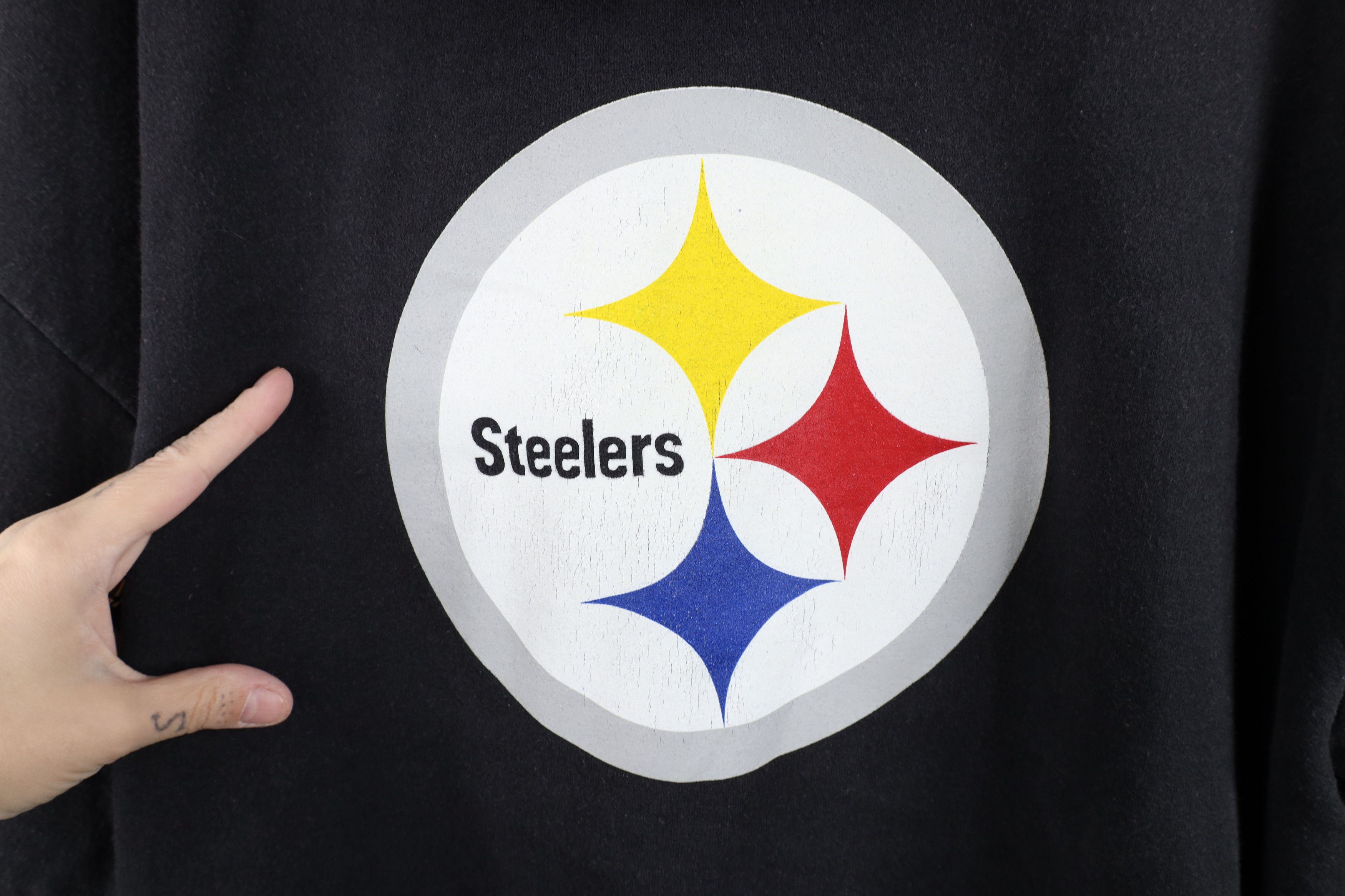 Vintage Vintage NFL Spell Pittsburgh Steelers Football Hoodie Black Size US XXL / EU 58 / 5 - 13 Thumbnail